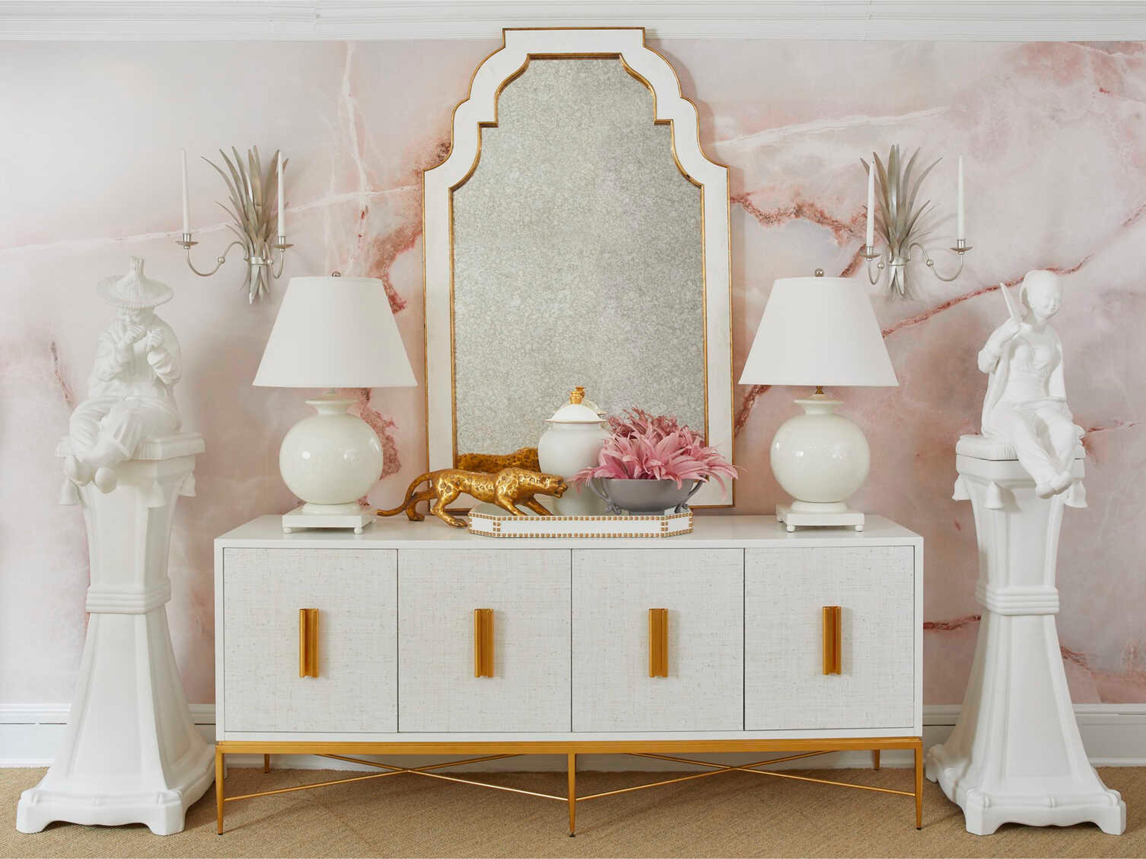 Chelsea House Bradshaw Orrell Radison Bradshaw Orrell Antique White Gold Leaf Mirror