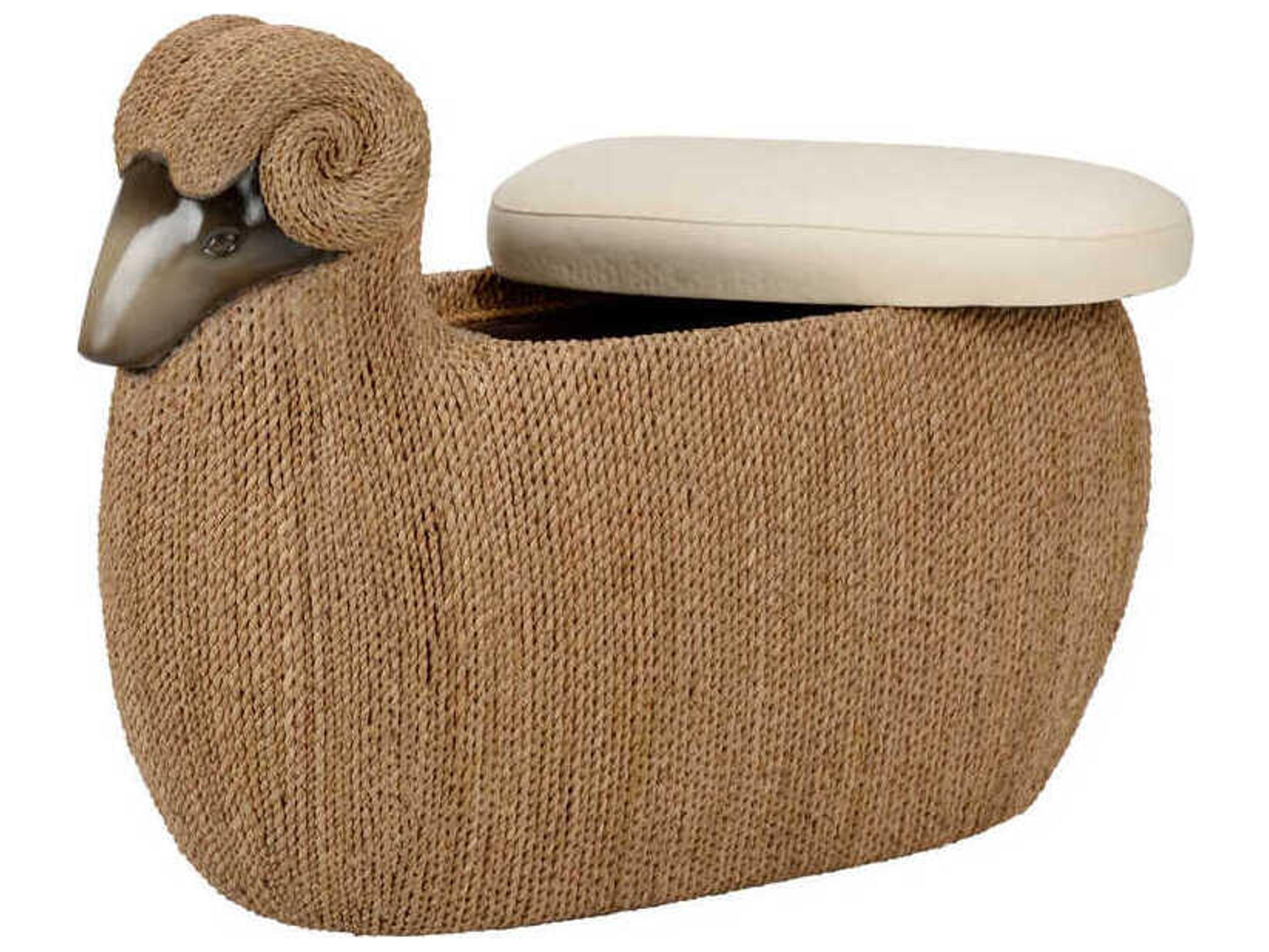 Chelsea House Ram Brown Accent Stool