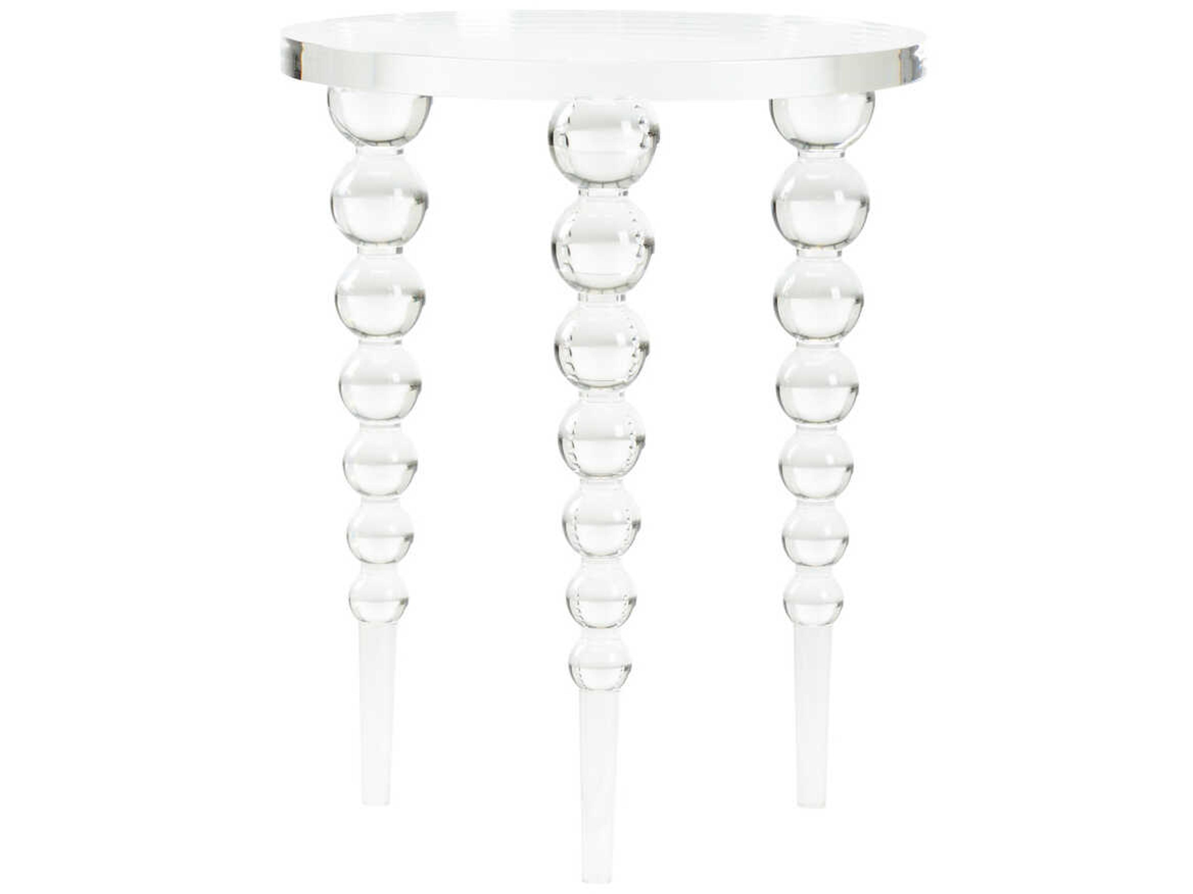 Bolla Round Acrylic Clear End Table