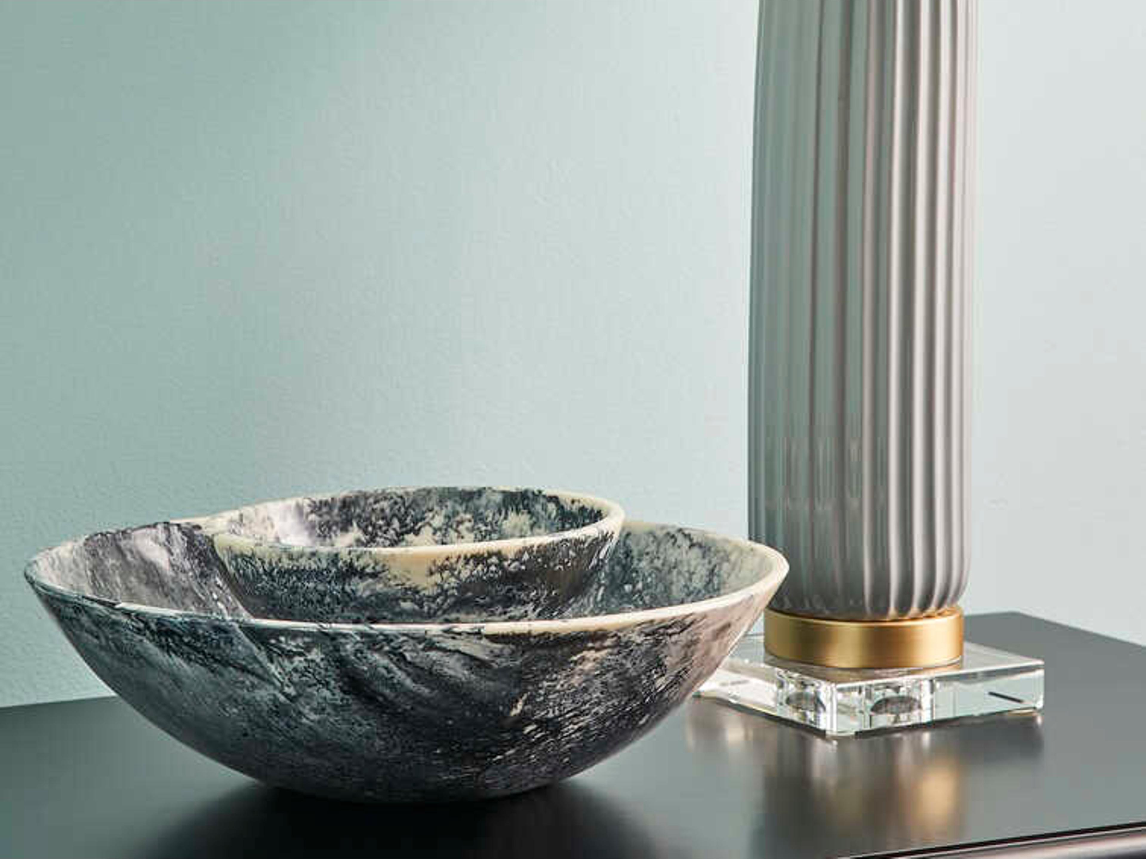 Chelsea House Bucolic Gray Cream Decorative Bowl