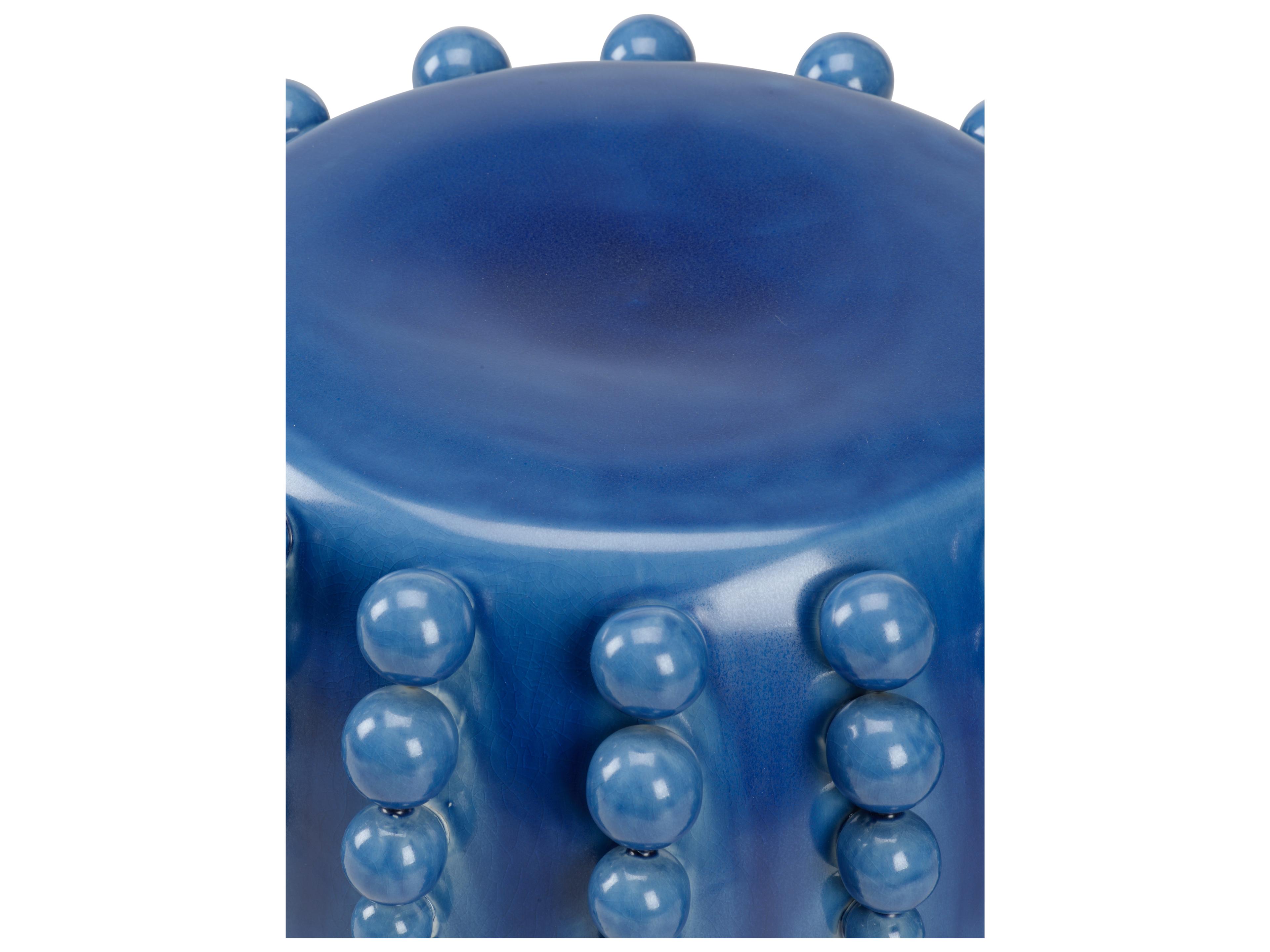 Chelsea House Jamie Merida Blue Accent Stool