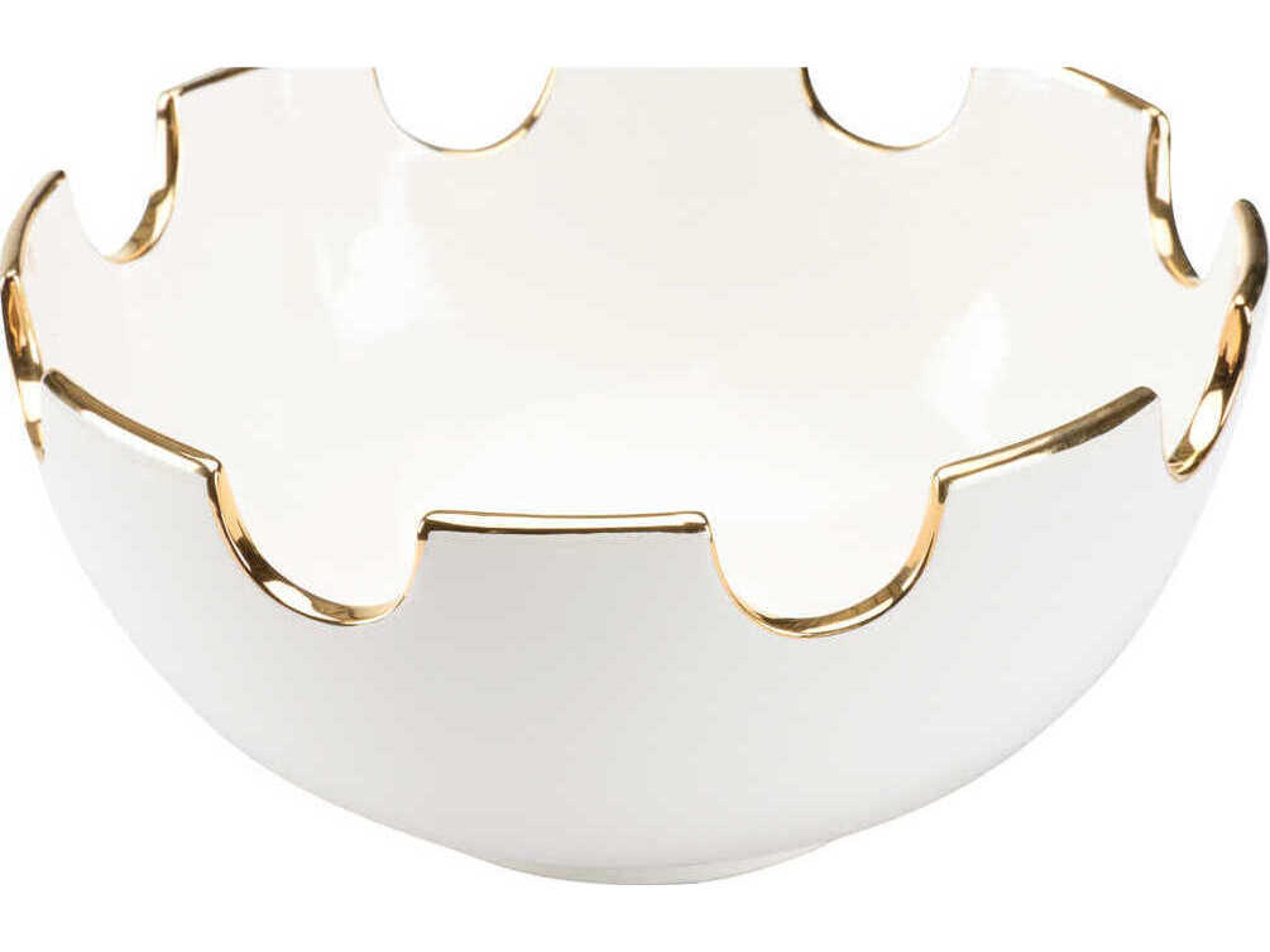 Chelsea House Classic White Gold Decorative Bowl