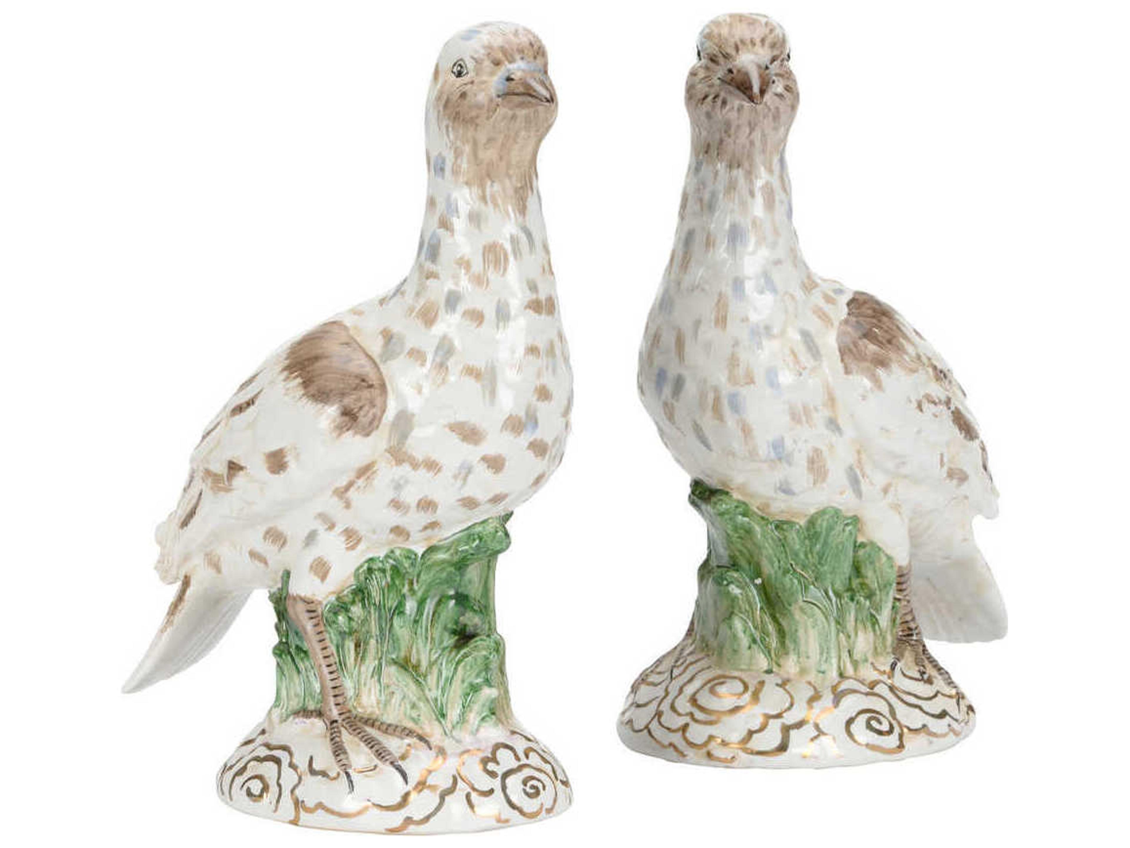 Hand Painted Terns Sculpture