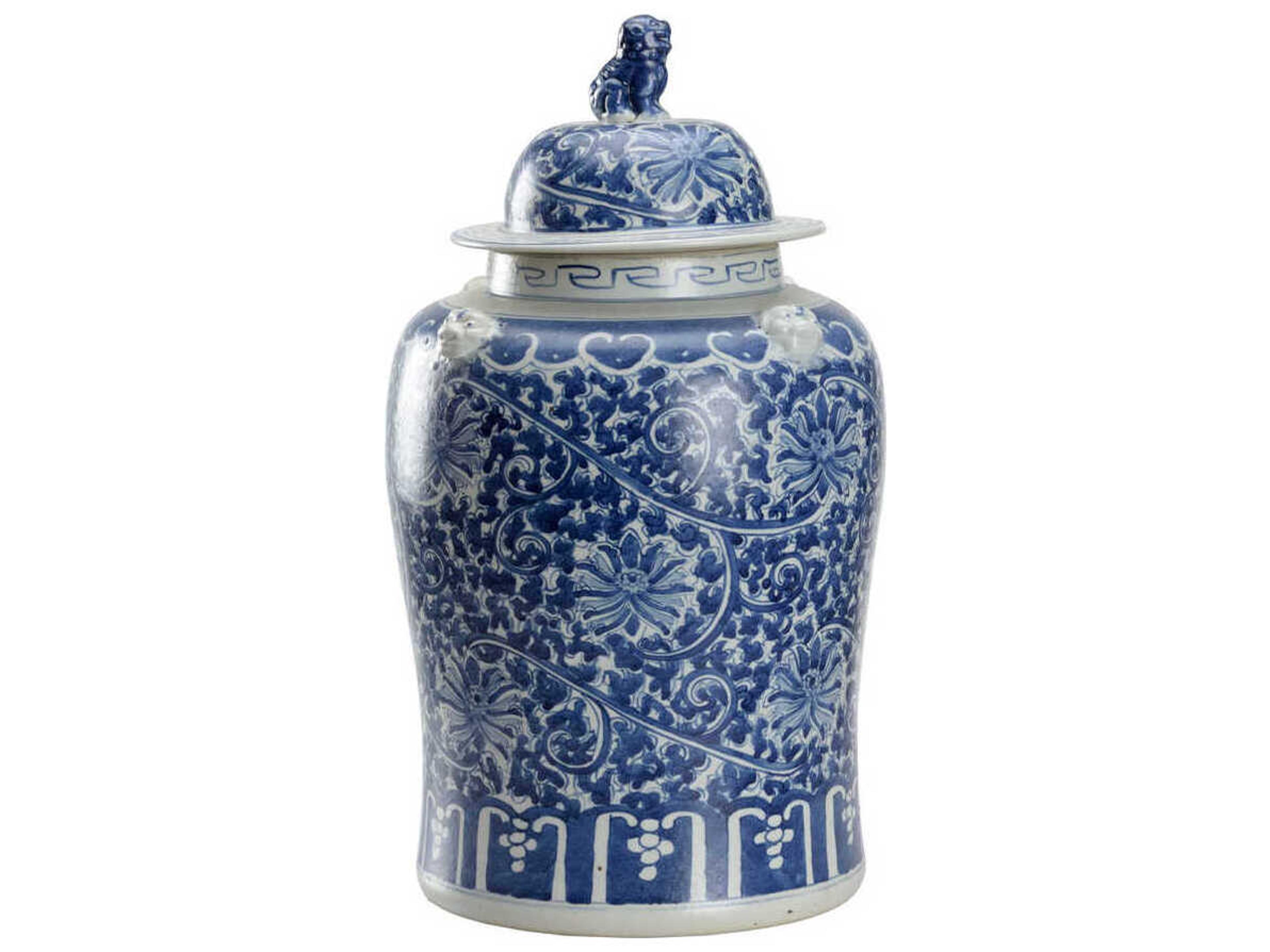 Blue White Song Blossom Ginger Jar