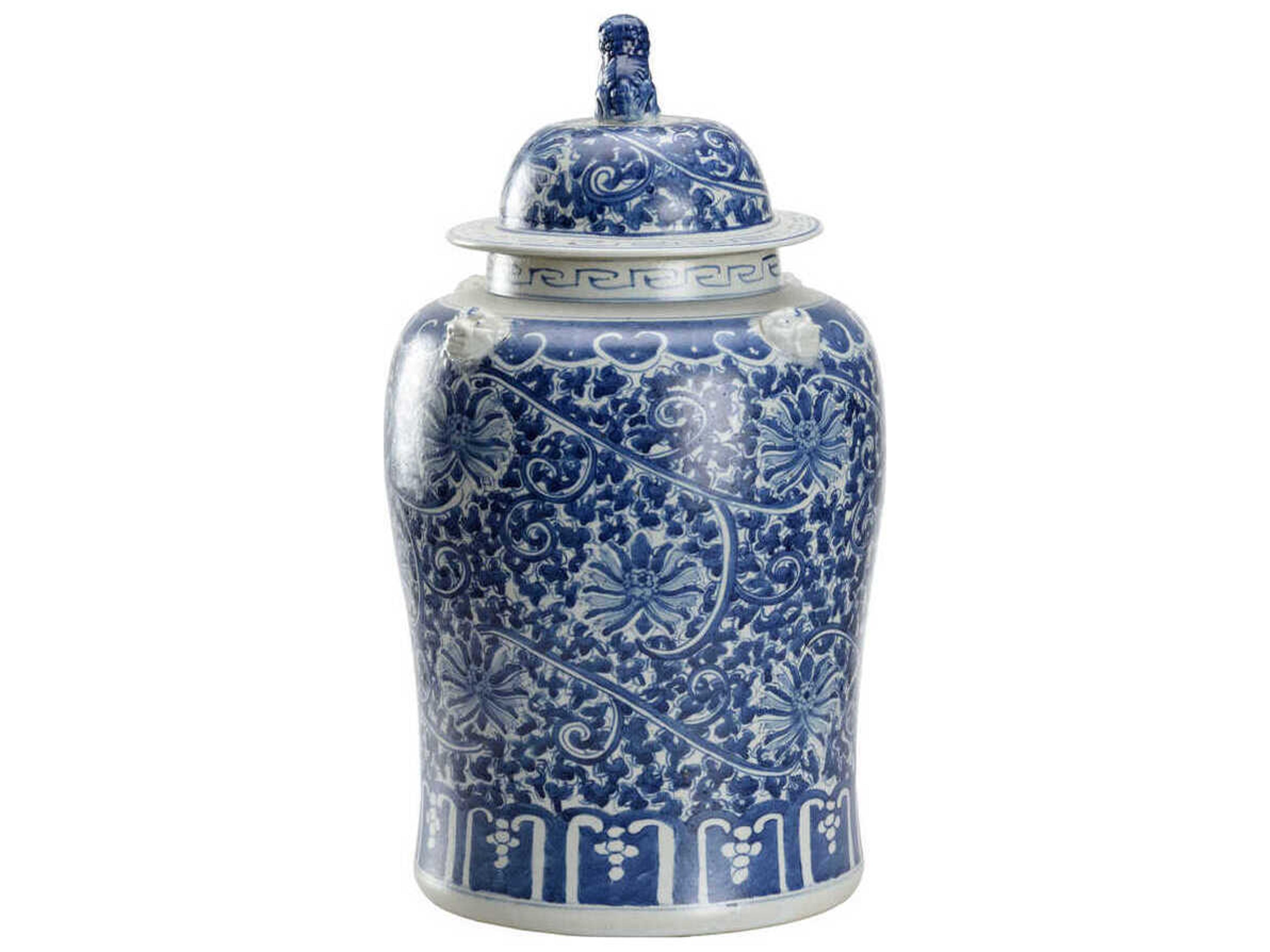 Chelsea House Blue White Song Blossom Ginger Jar