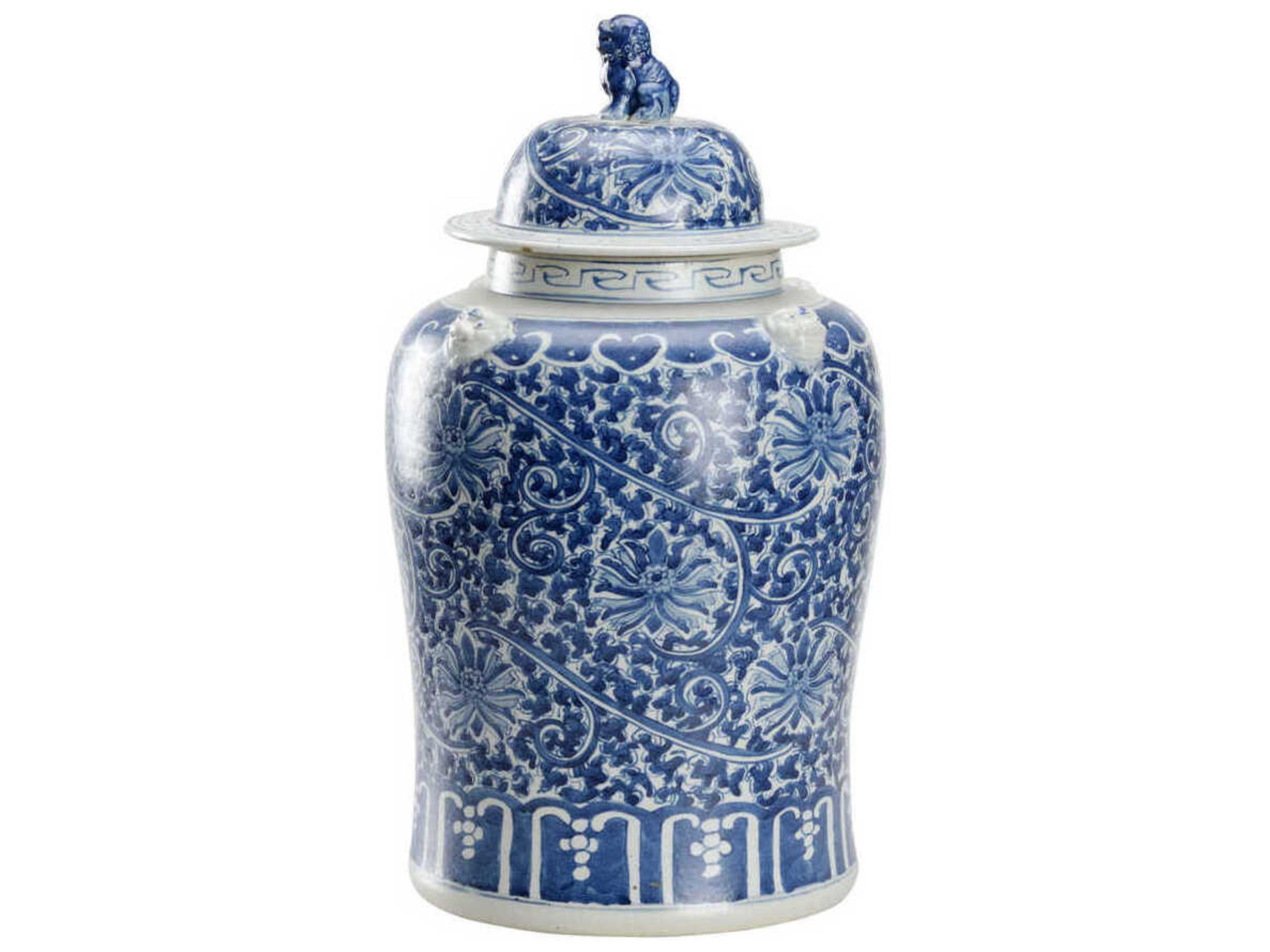 Chelsea House Blue White Song Blossom Ginger Jar