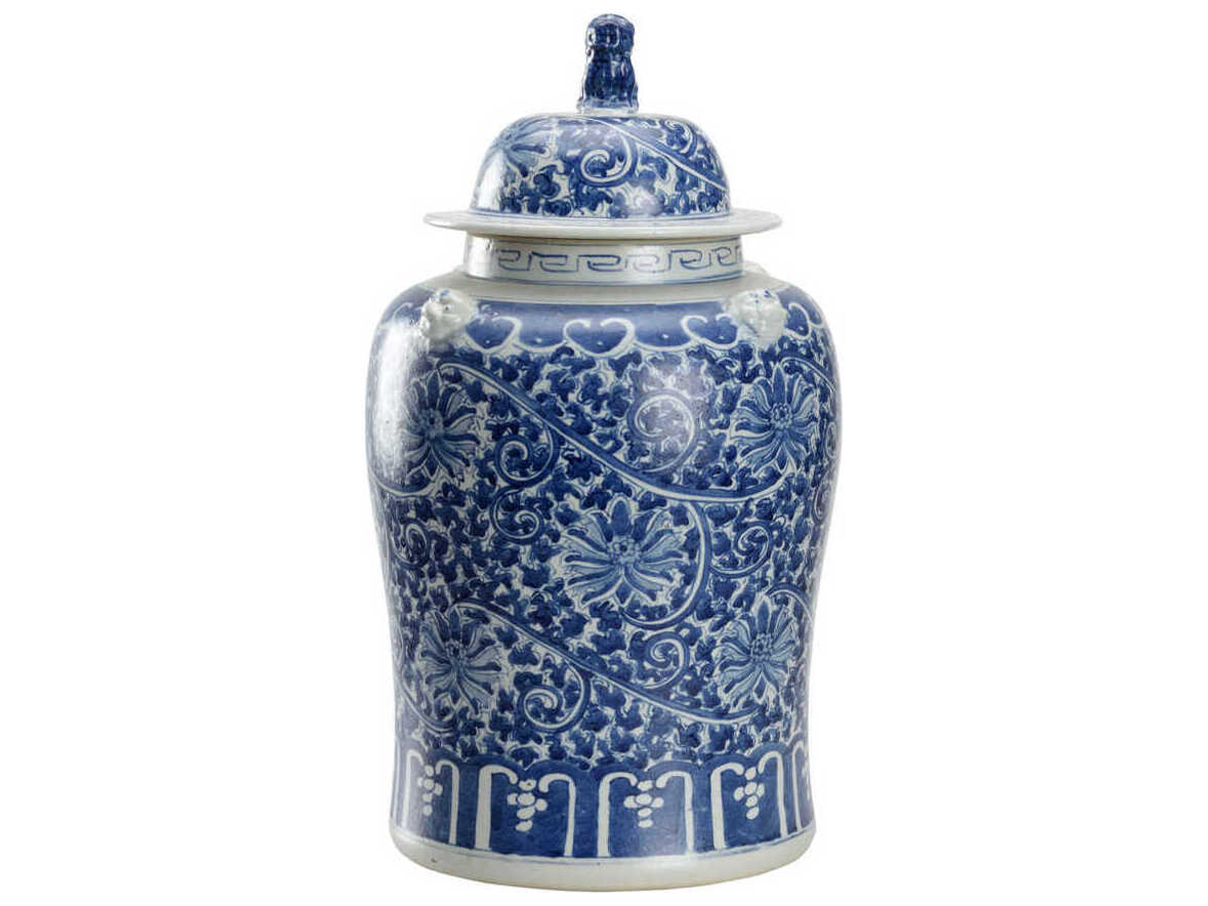 Chelsea House Blue White Song Blossom Ginger Jar