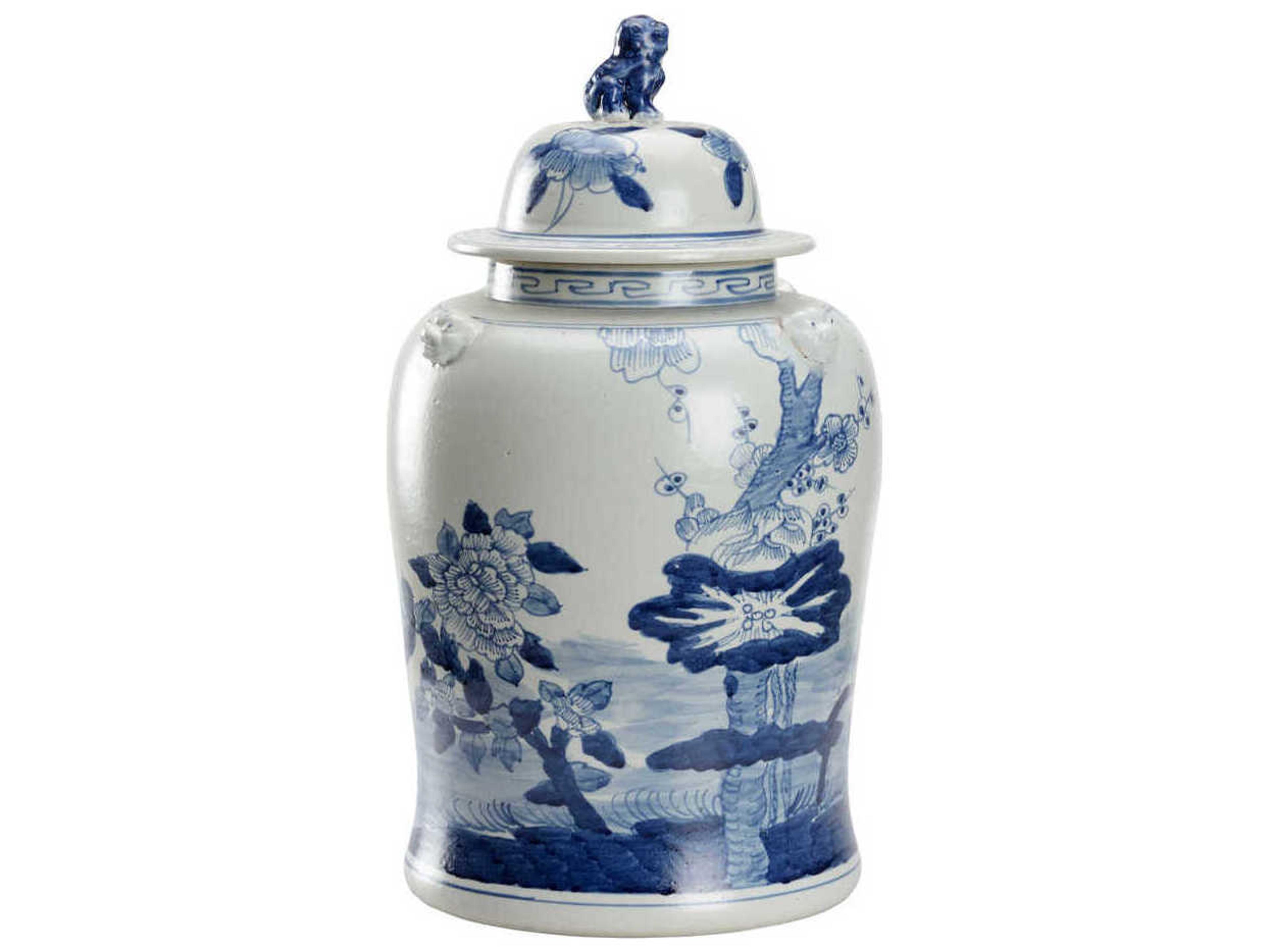 Blue White Song Garden Ginger Jar