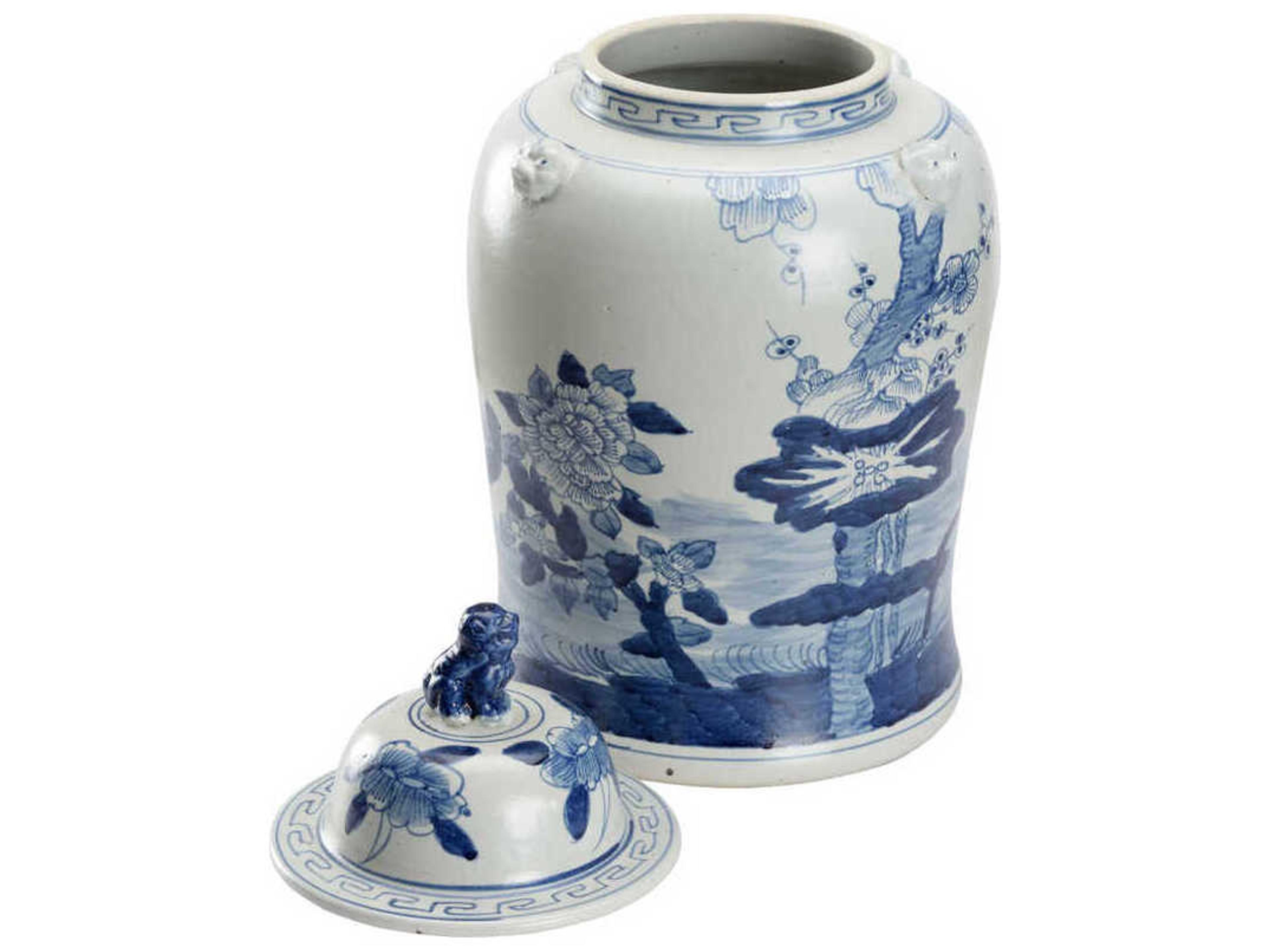 Chelsea House Blue White Song Garden Ginger Jar