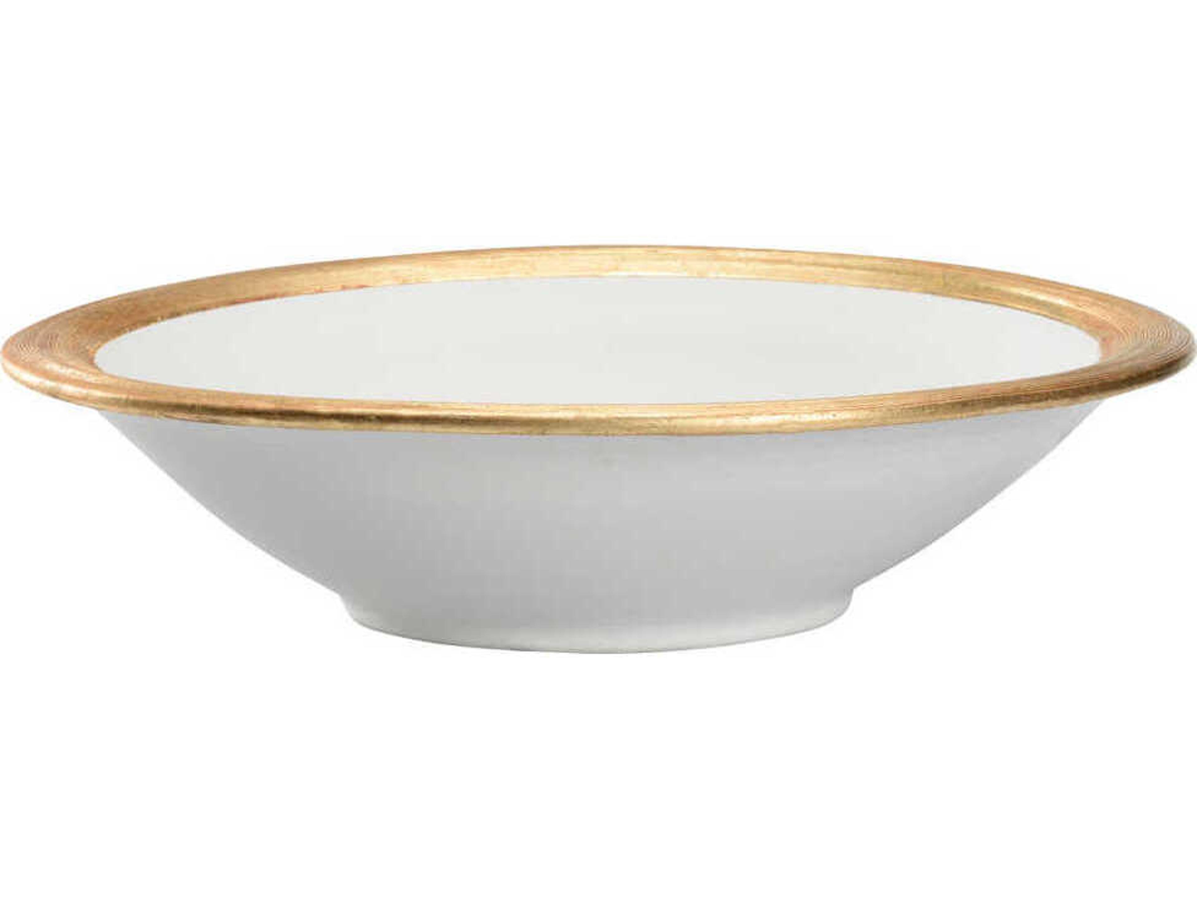 Chelsea House White Gold Leaf Terrazza Bowl