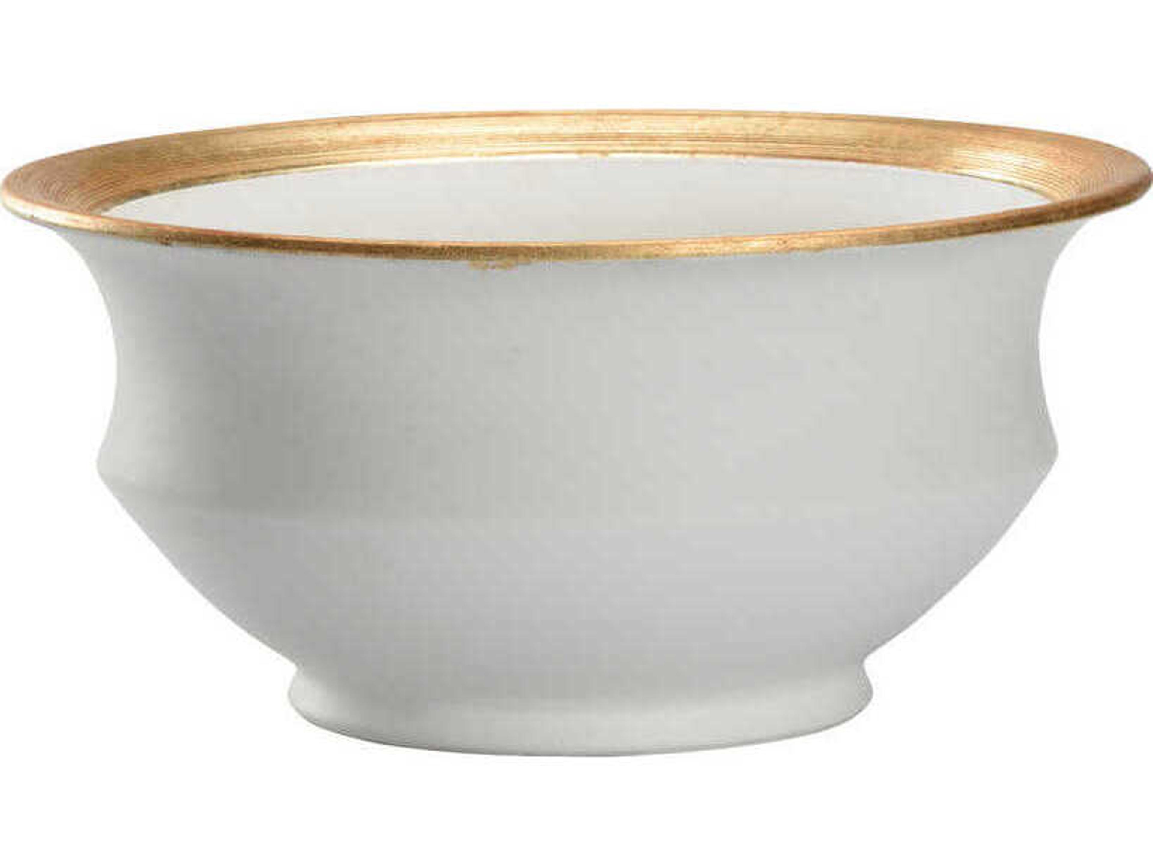 Matte White Gold Leaf Terrazza Cachepot