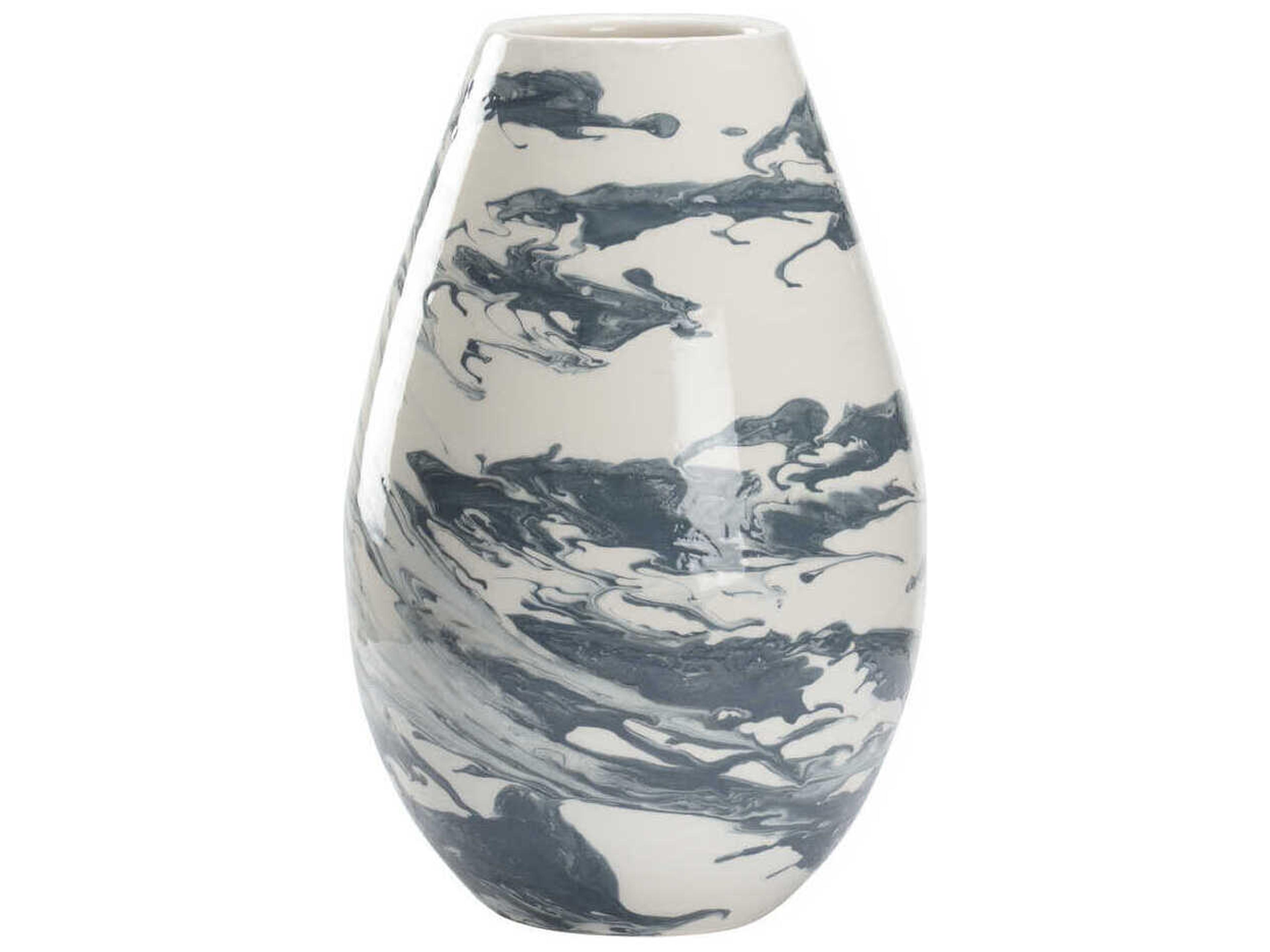 Chelsea House Slate Blue White Marbled Grigio Vase
