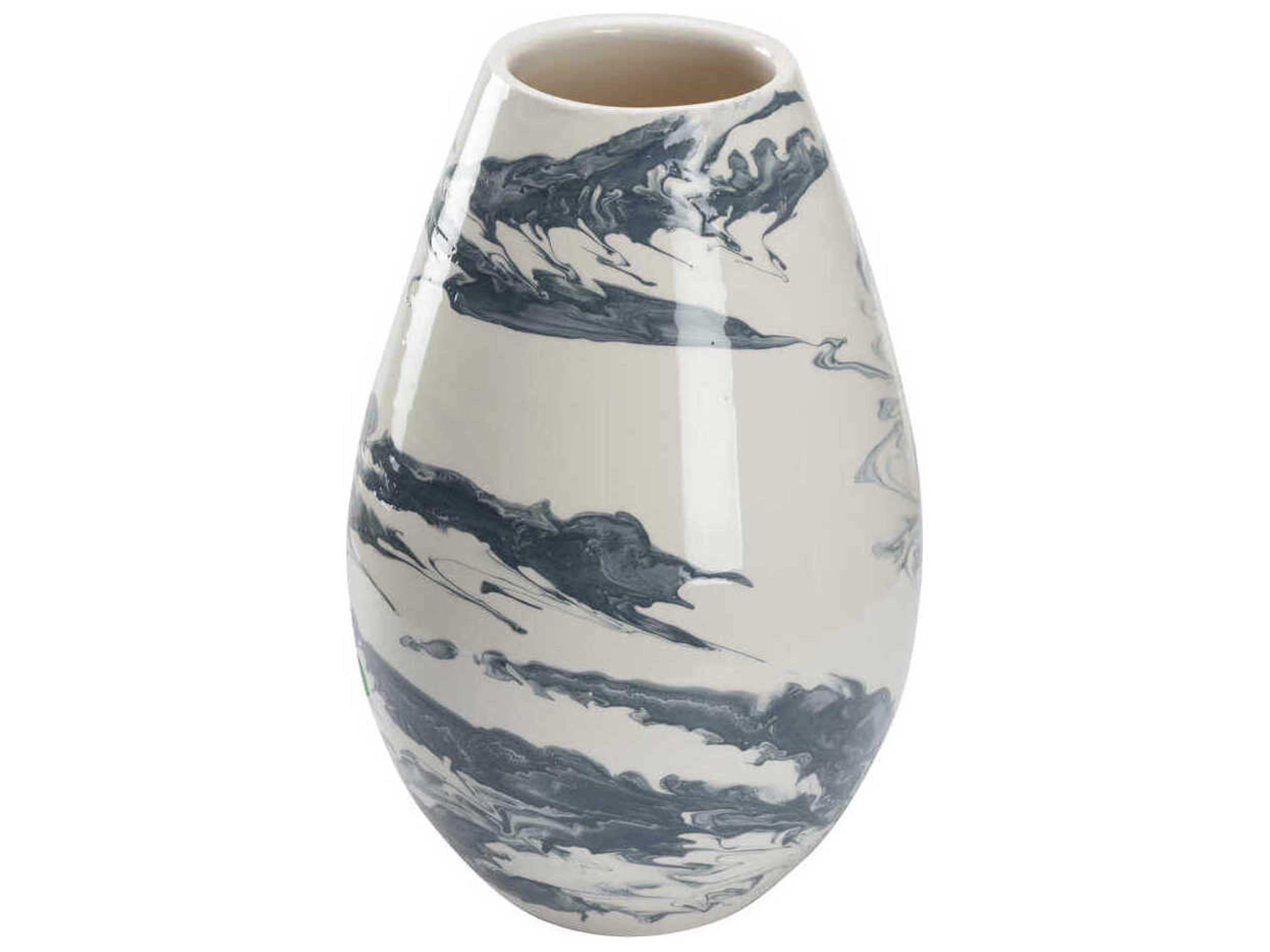 Chelsea House Slate Blue White Marbled Grigio Vase
