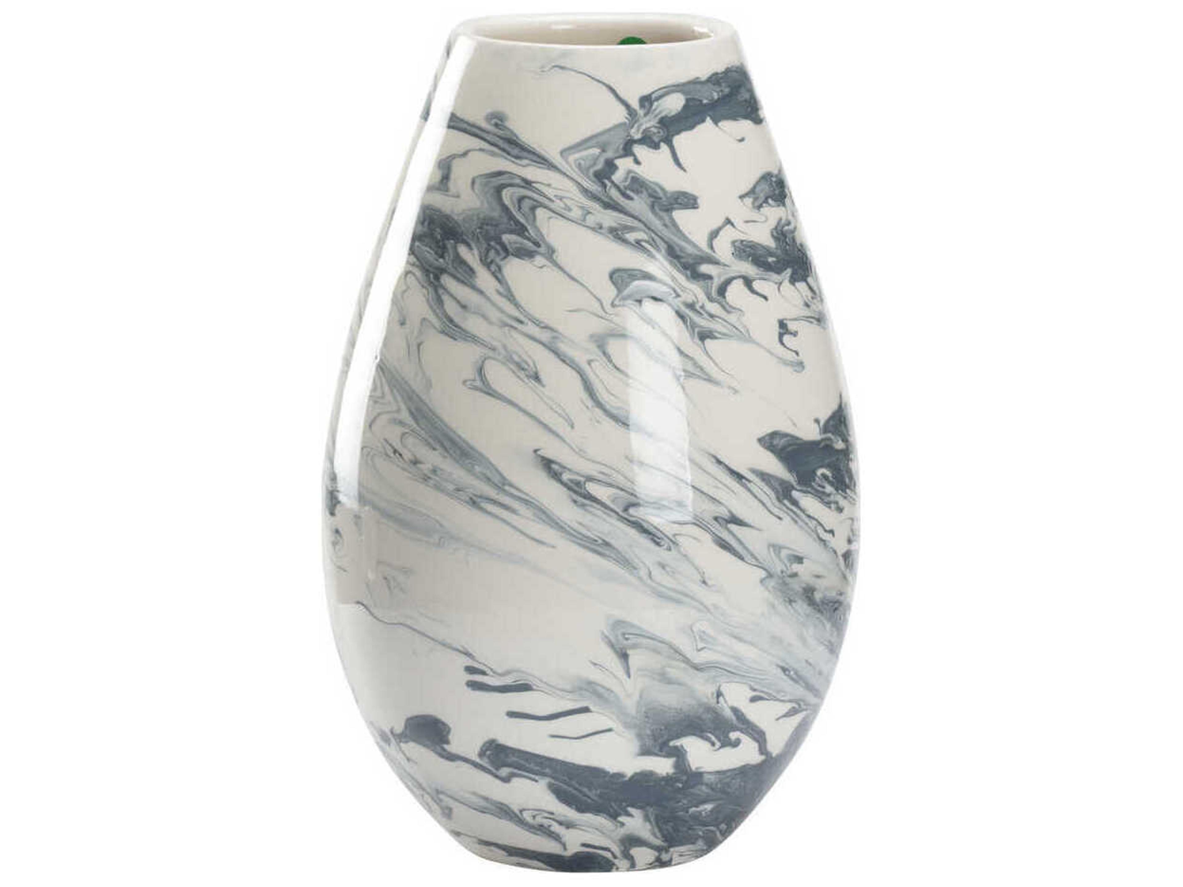 Chelsea House Slate Blue White Marbled Grigio Vase