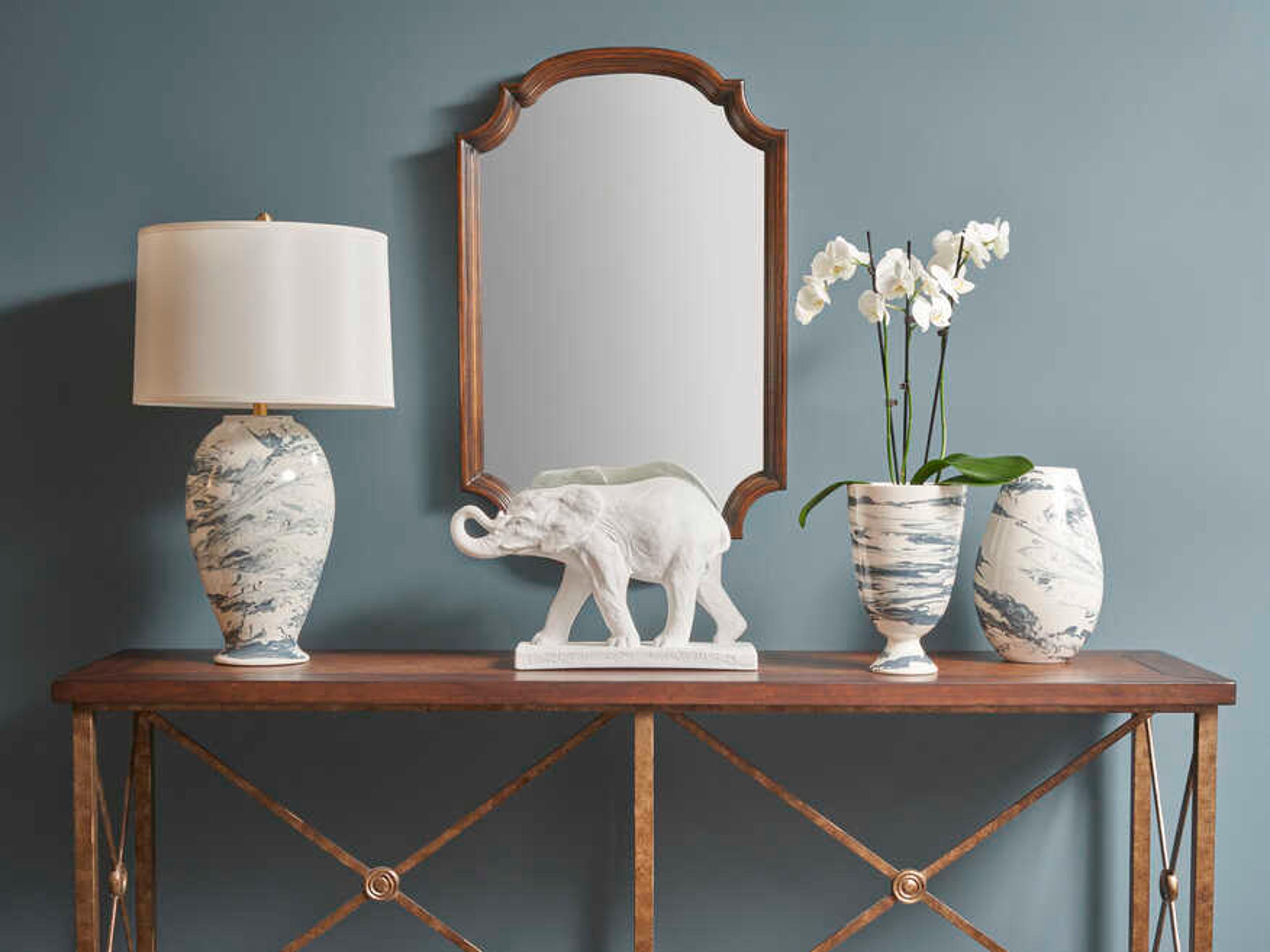 Chelsea House Slate Blue White Marbled Grigio Vase