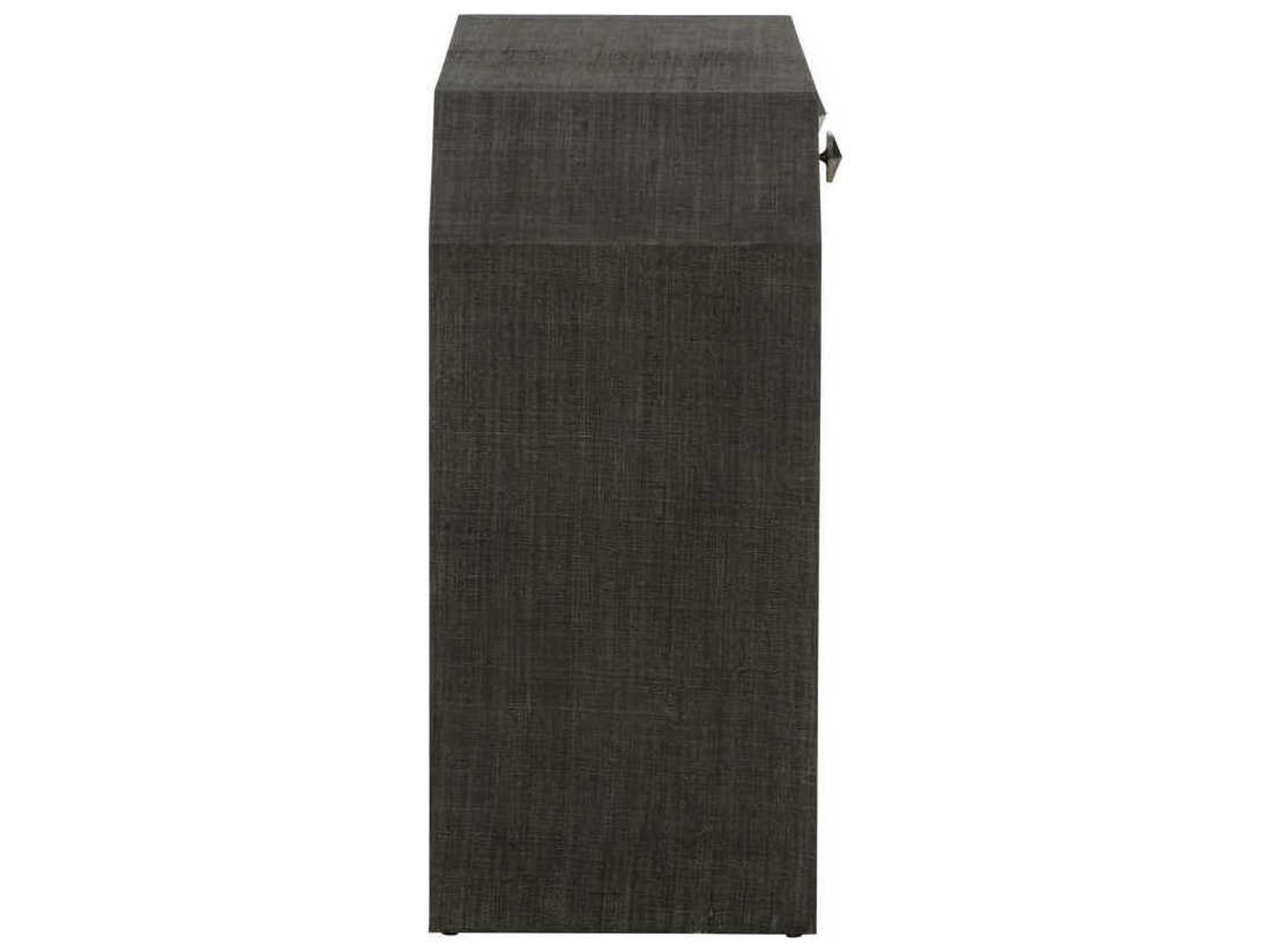 Chelsea House Bend Rectangular Fabric Black Console Table