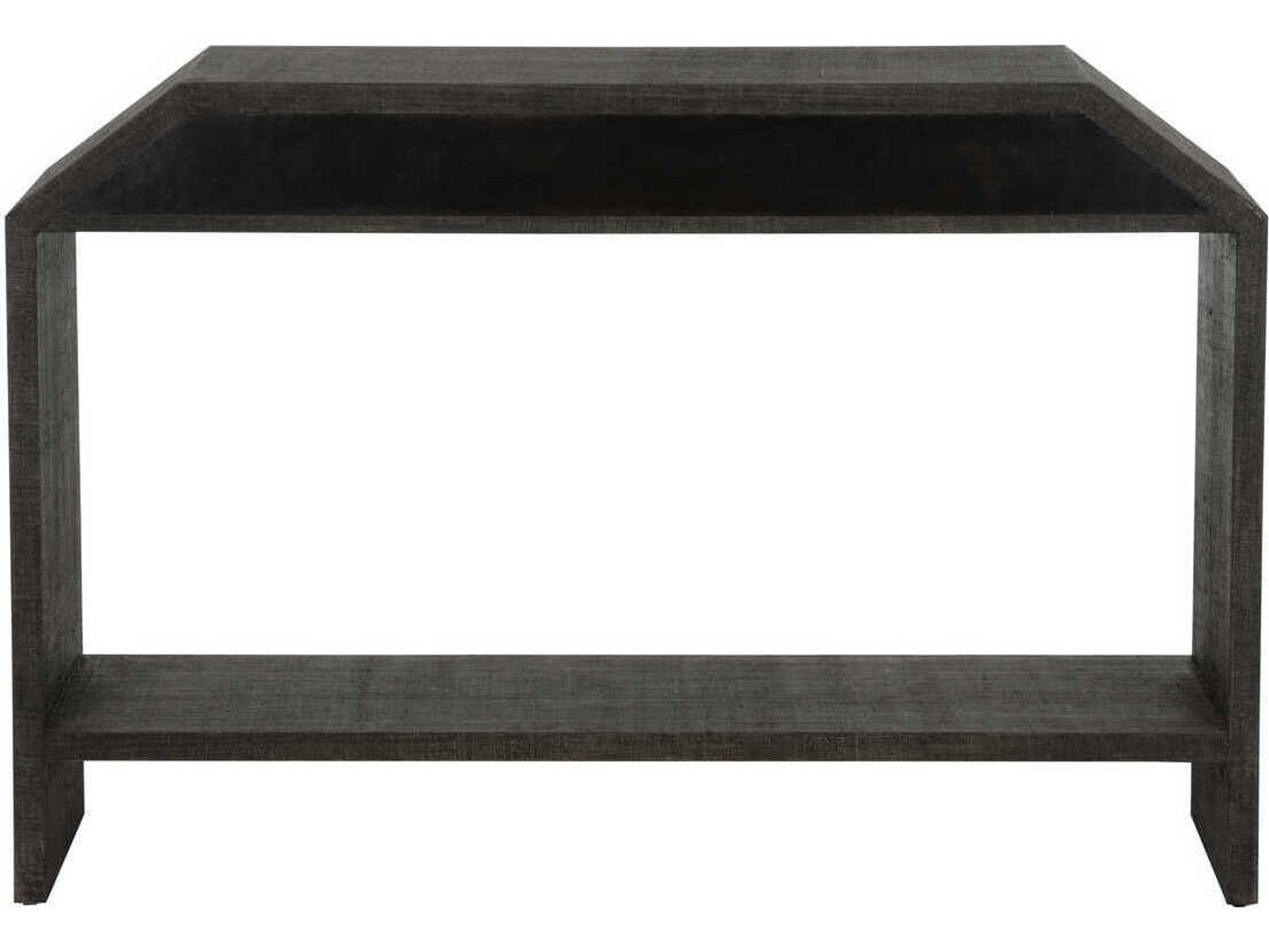 Chelsea House Bend Rectangular Fabric Black Console Table