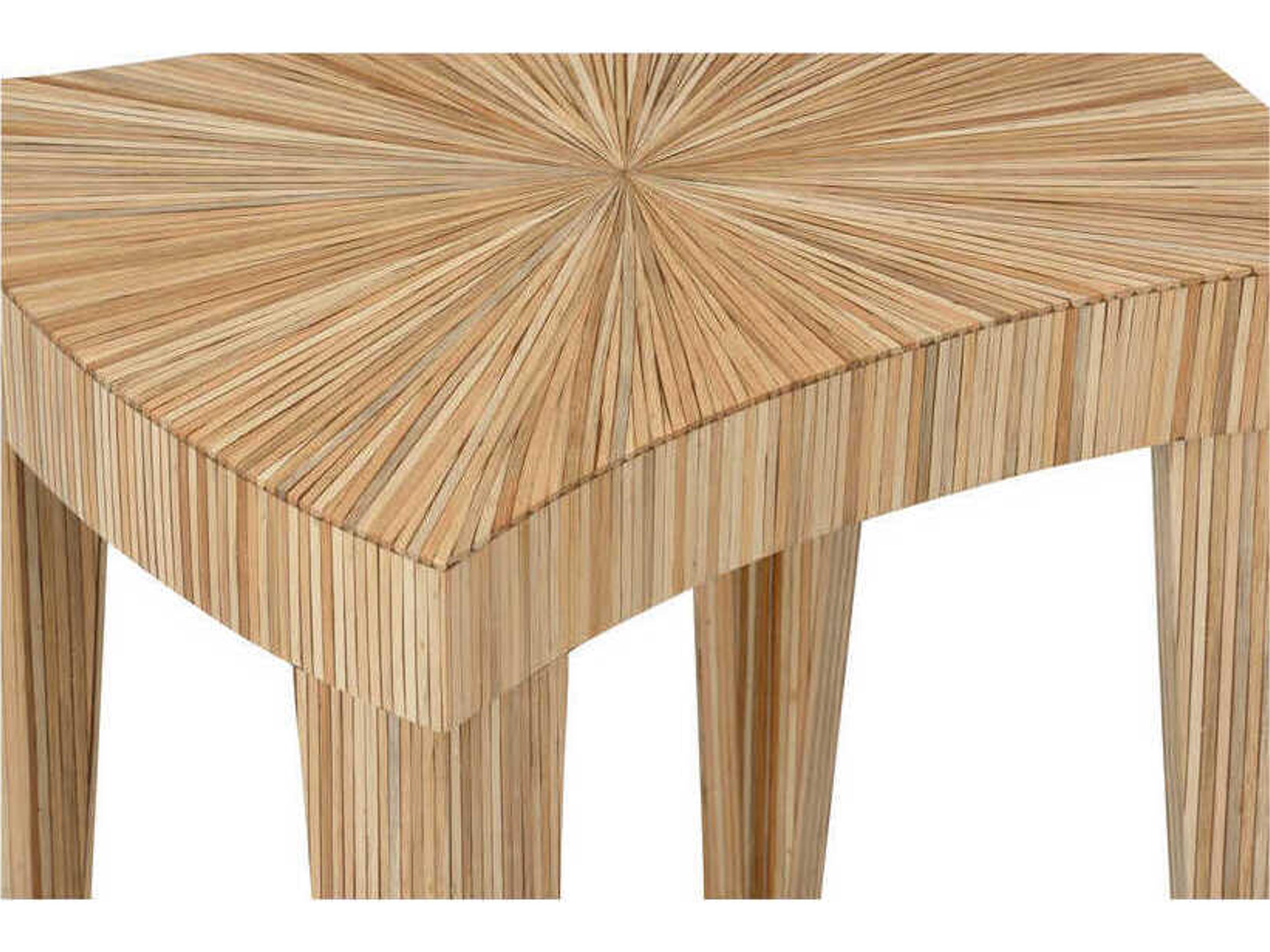 Chelsea House Jigsaw Rectangular Wood Natural Brown End Table