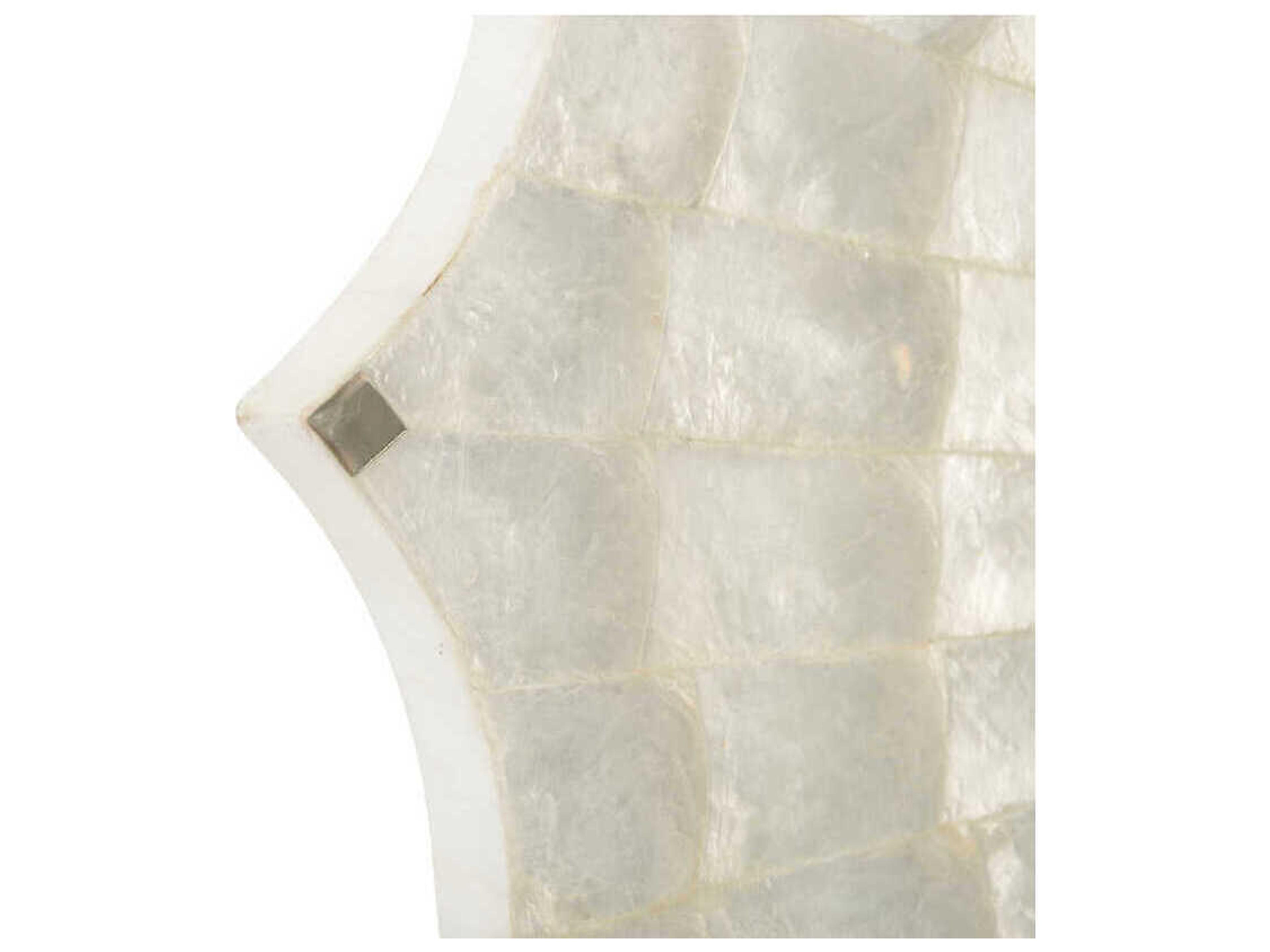 Chelsea House Lotus Flower Natural White Round Wall Mirror