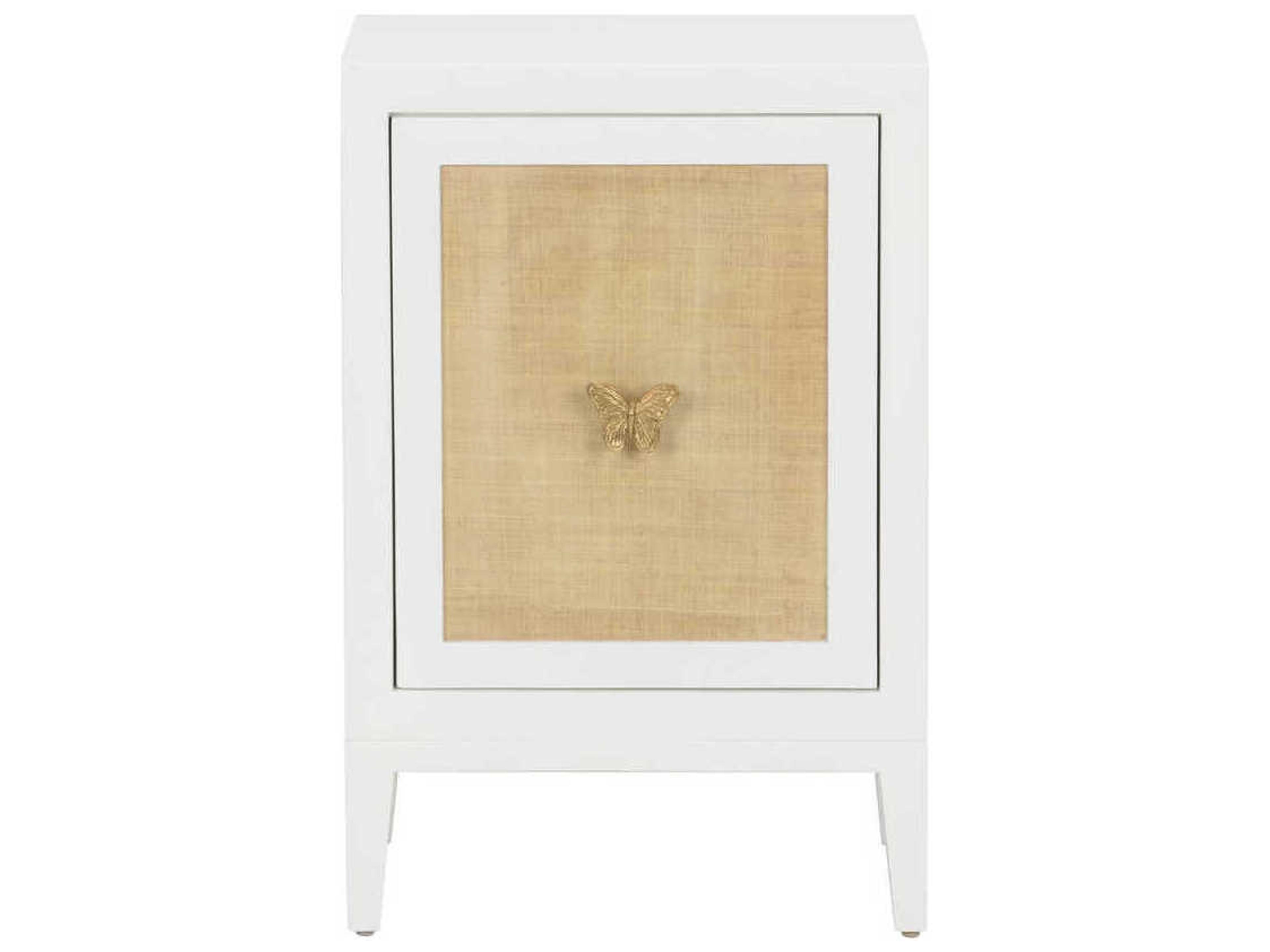 Chelsea House Mariposa Rectangular Wood White End Table