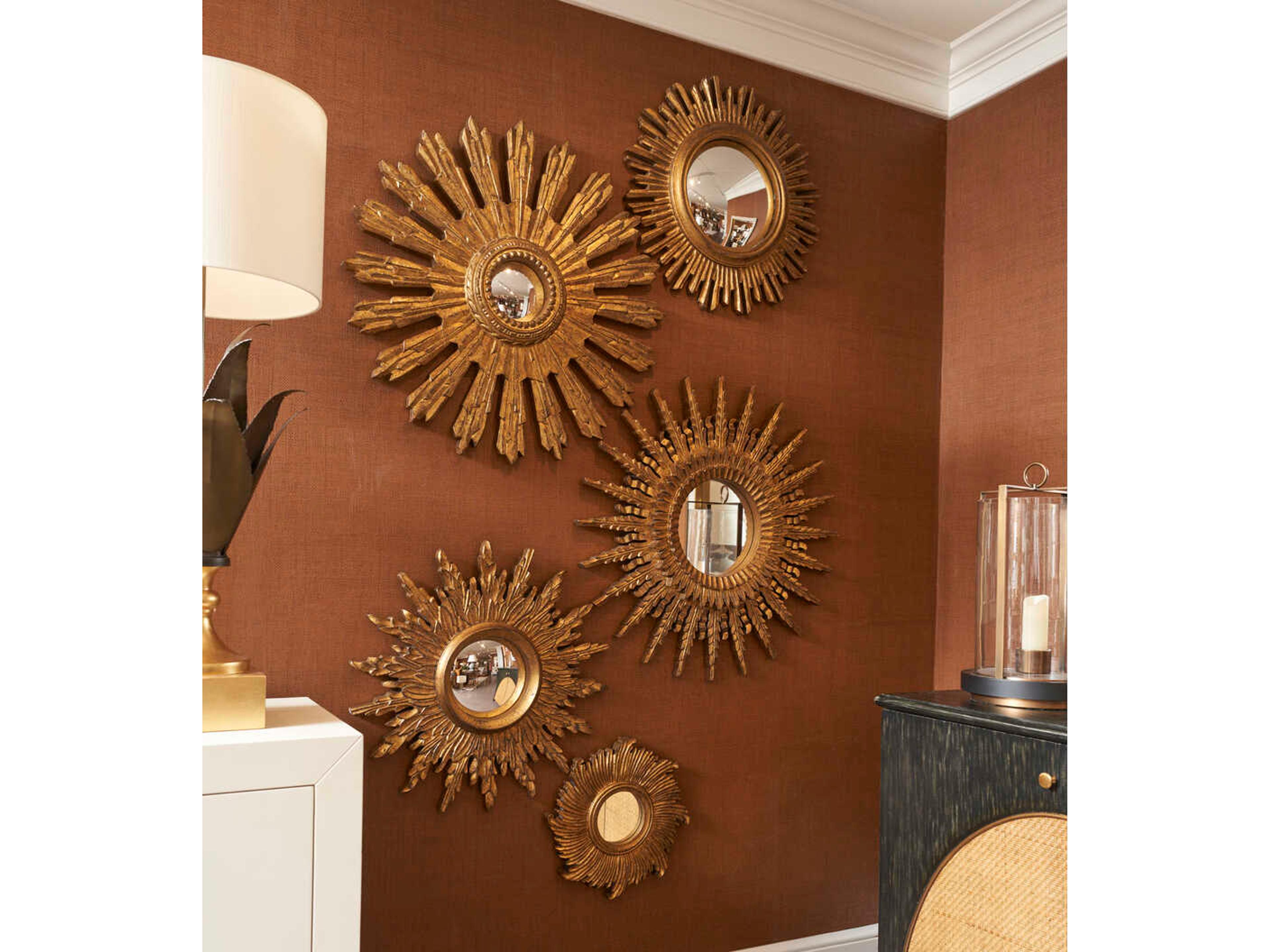 Chelsea House Sunbeam Antique Gold Sunburst Wall Mirror