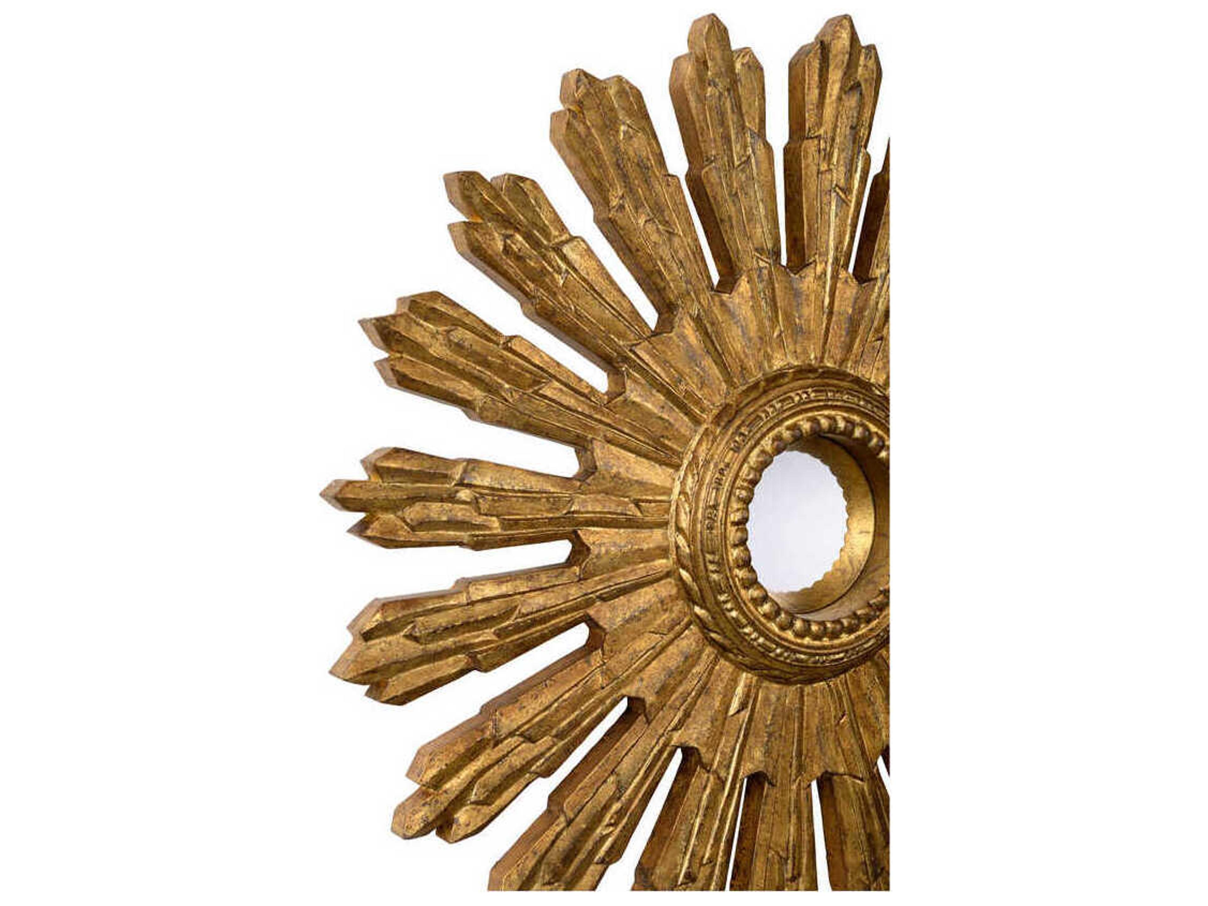 Chelsea House Aurora Antique Gold Sunburst Wall Mirror