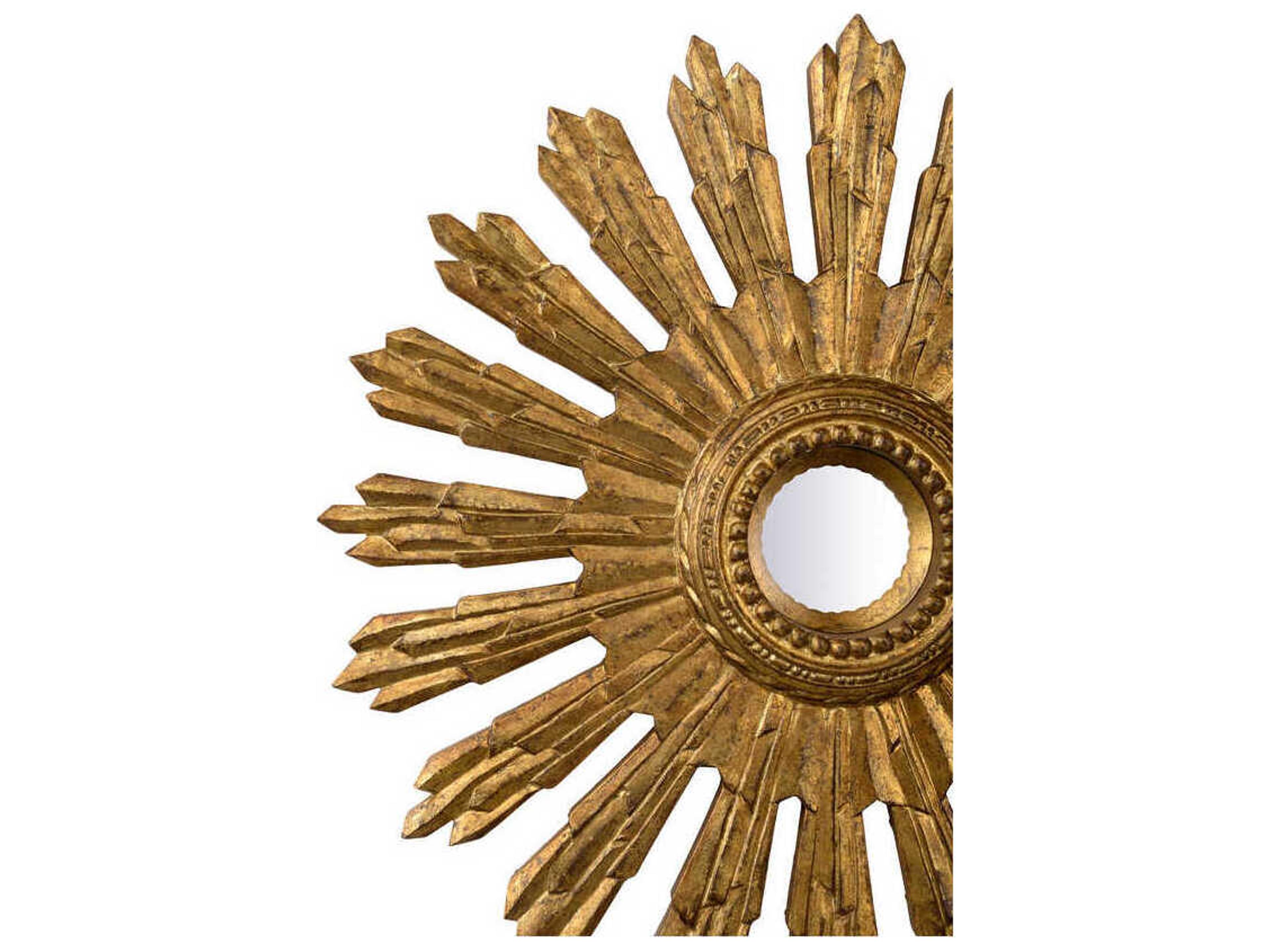 Chelsea House Aurora Antique Gold Sunburst Wall Mirror