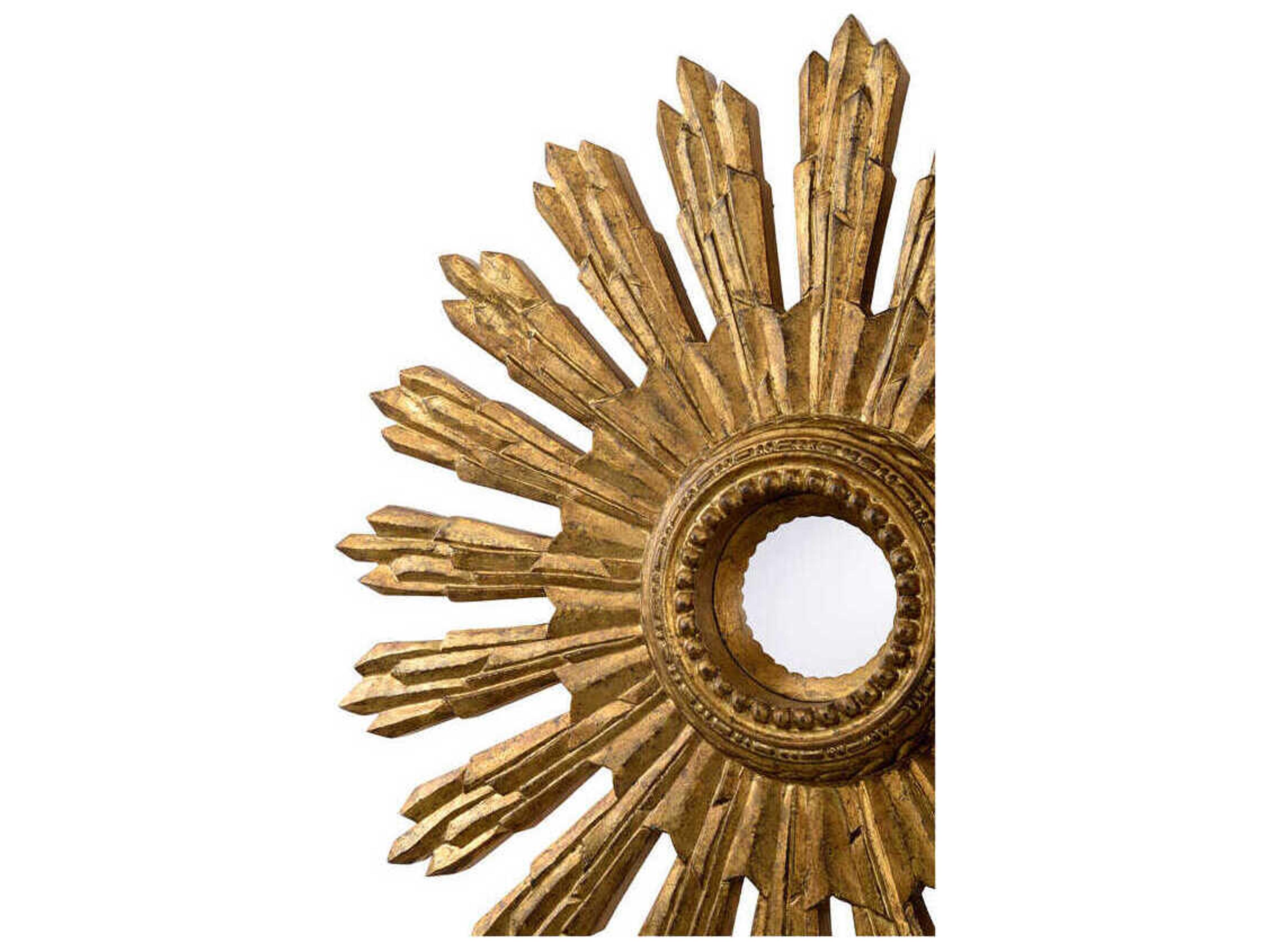 Chelsea House Aurora Antique Gold Sunburst Wall Mirror