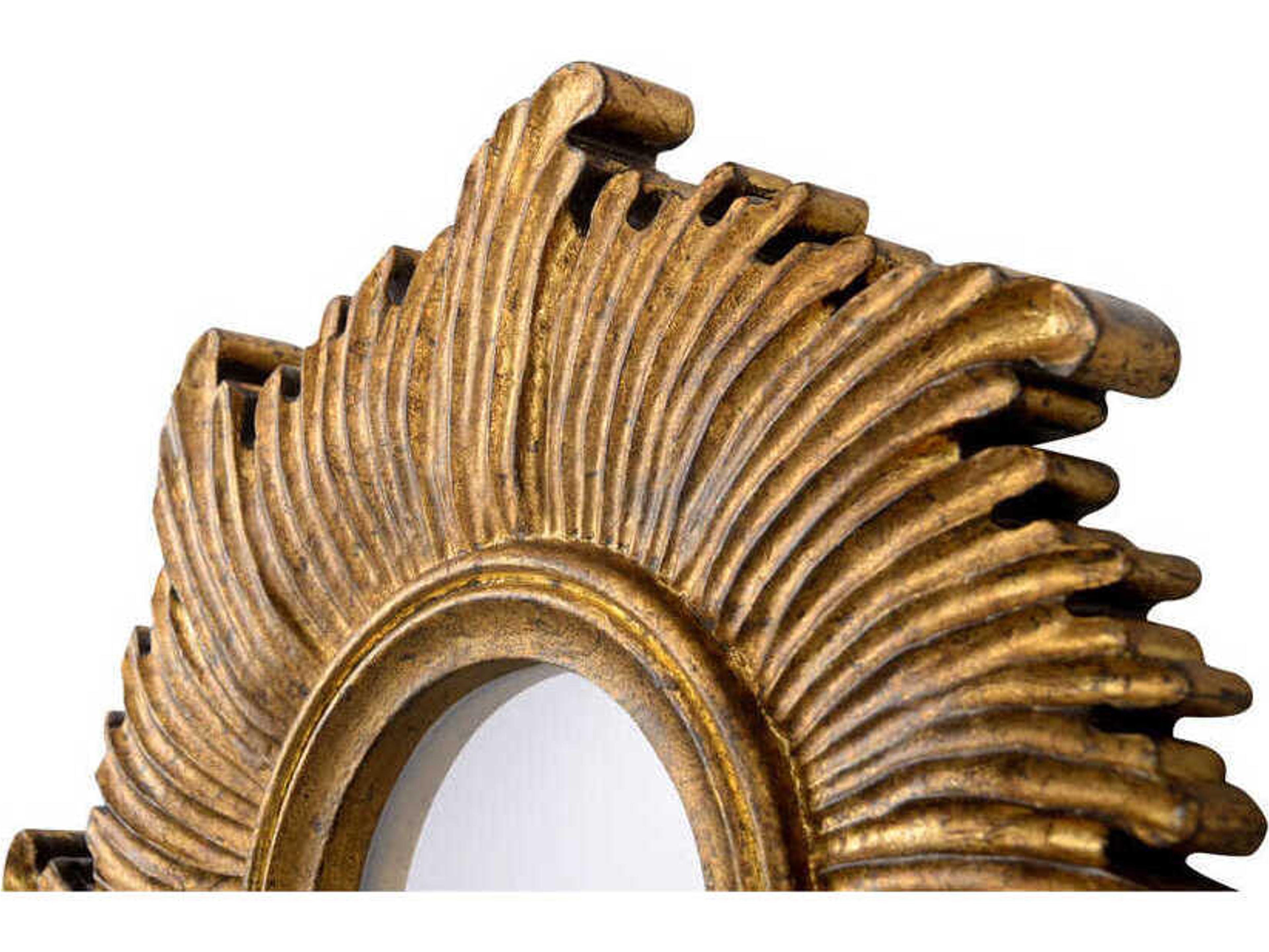 Chelsea House Daybreak Antique Gold Sunburst Wall Mirror