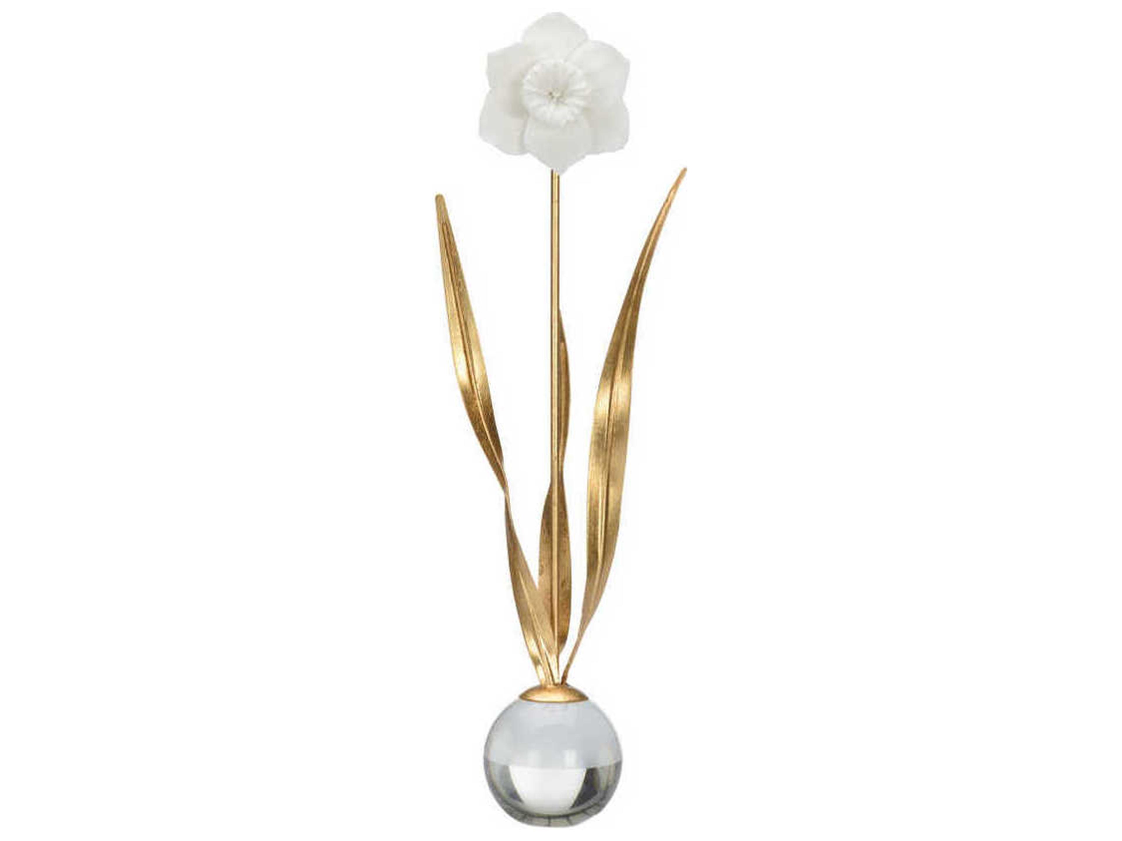 Chelsea House Gold Leaf Matte White Daffodil