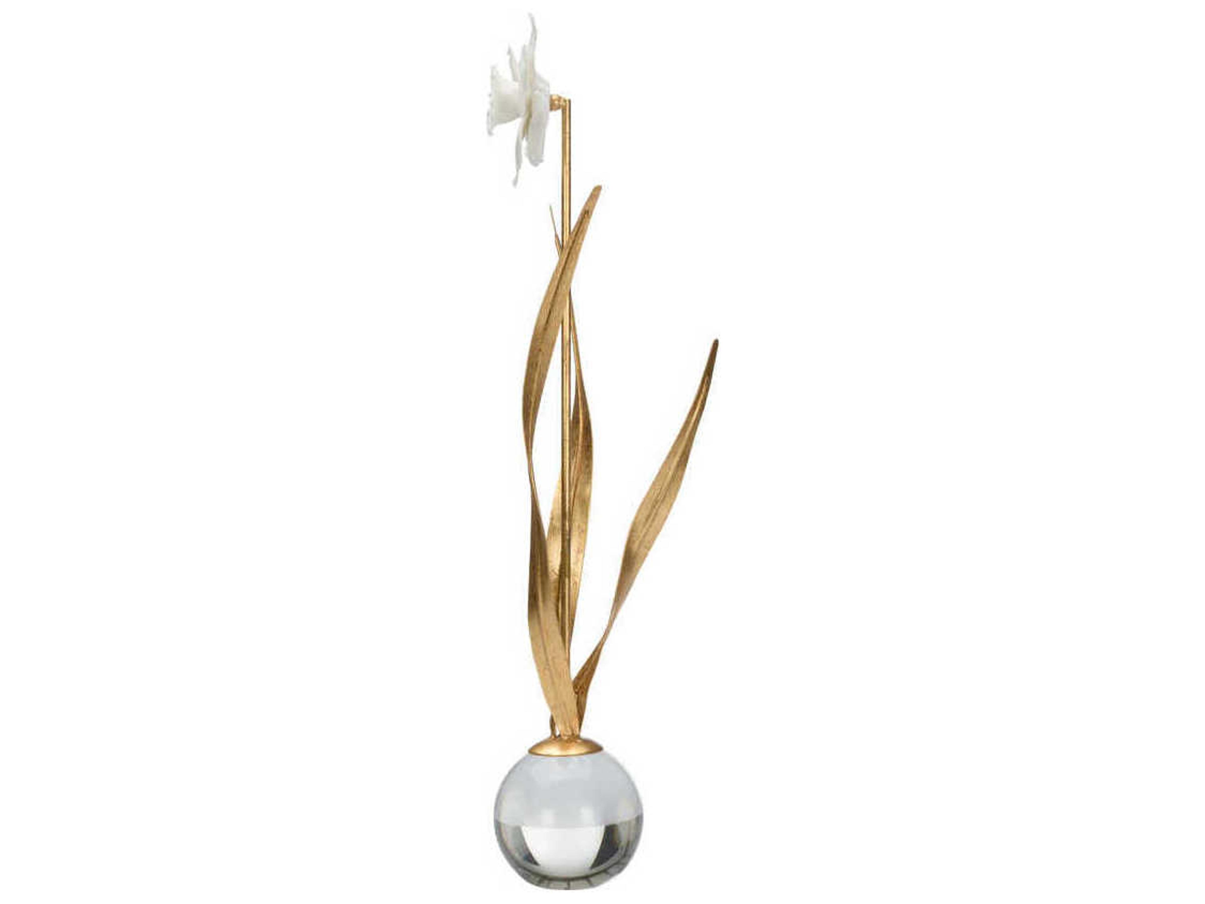 Chelsea House Gold Leaf Matte White Daffodil