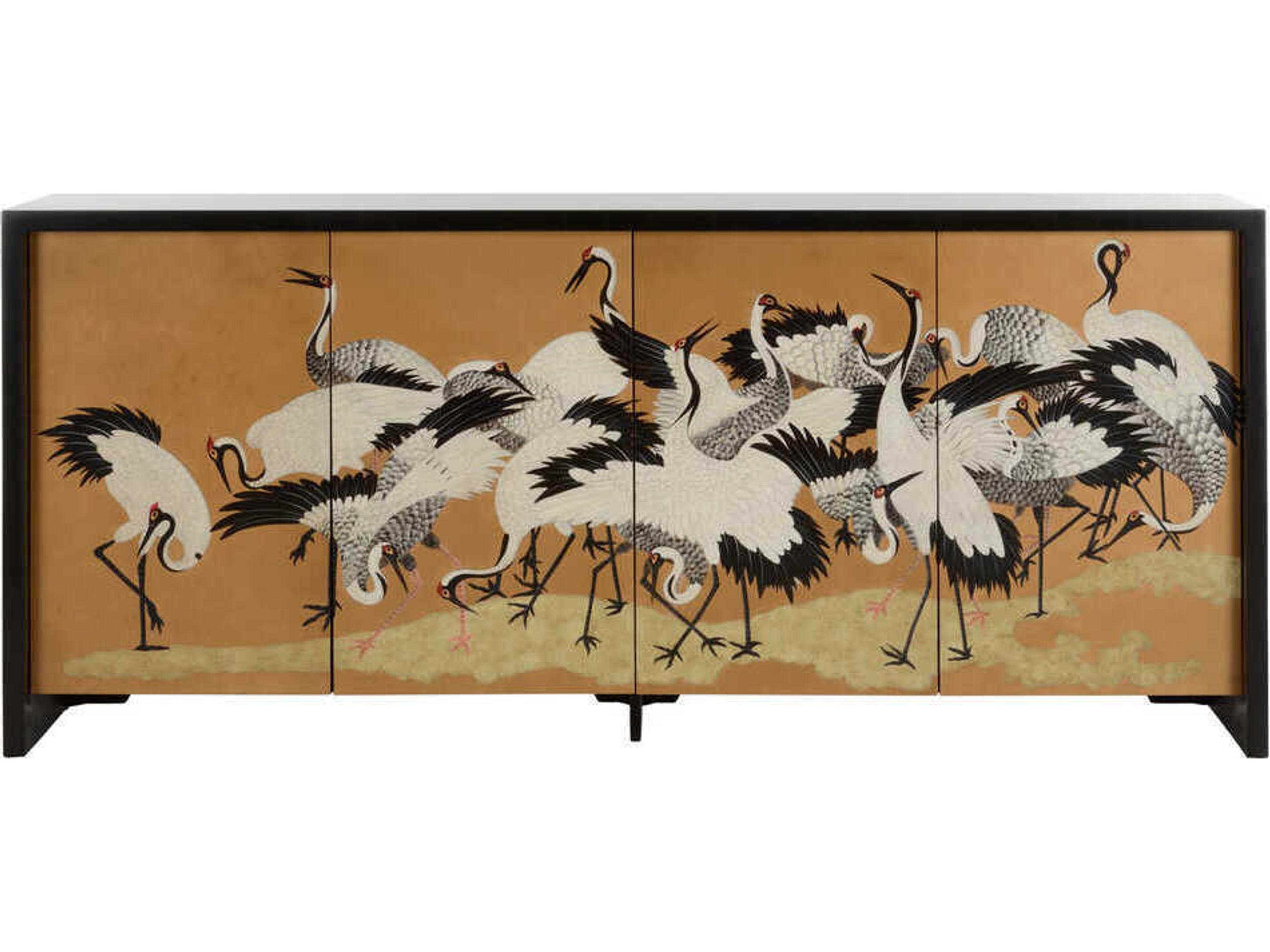 Chelsea House Crane 86" Black Sideboard