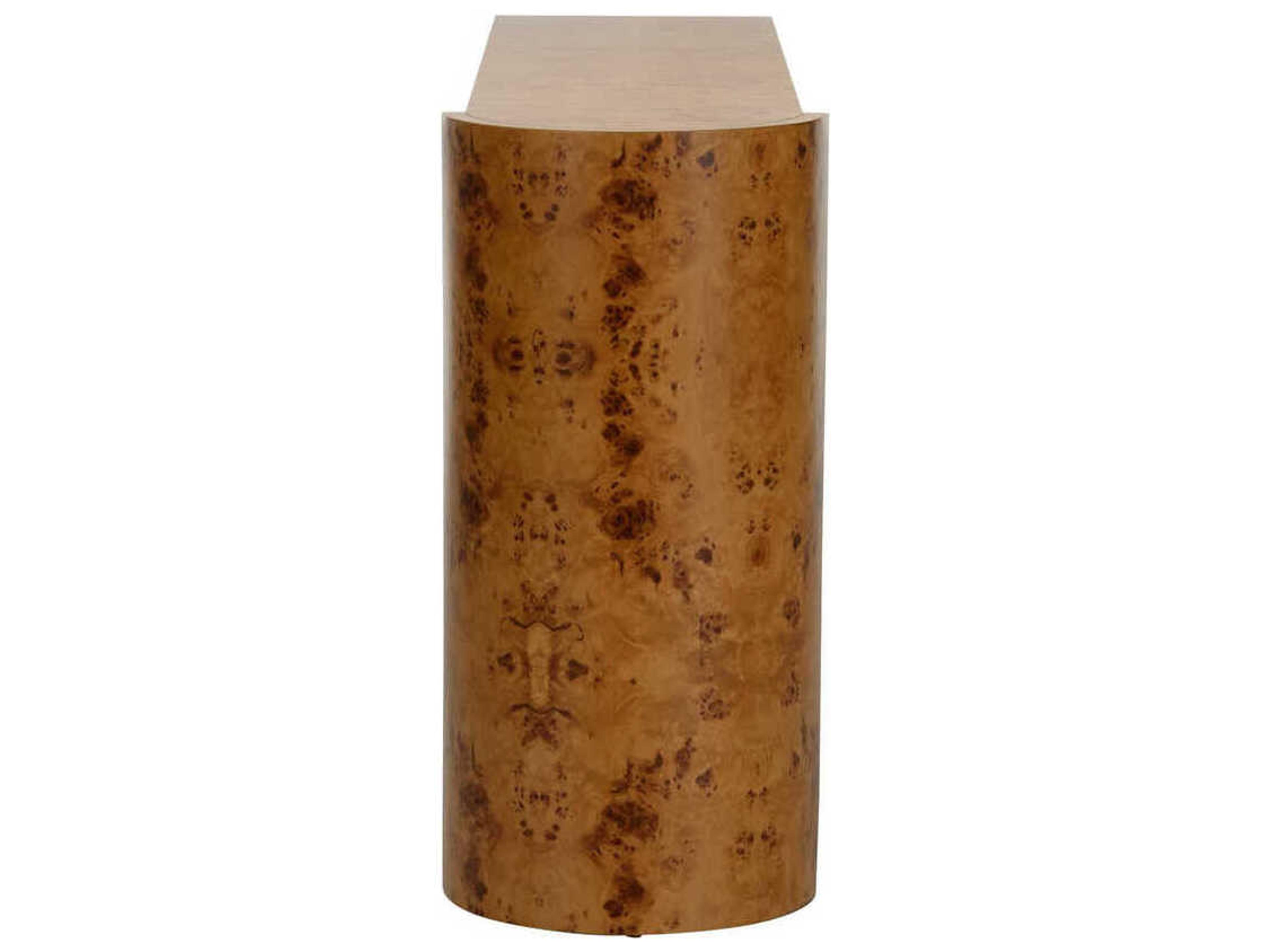 Chelsea House Carnegie Rectangular Wood Burl Console Table