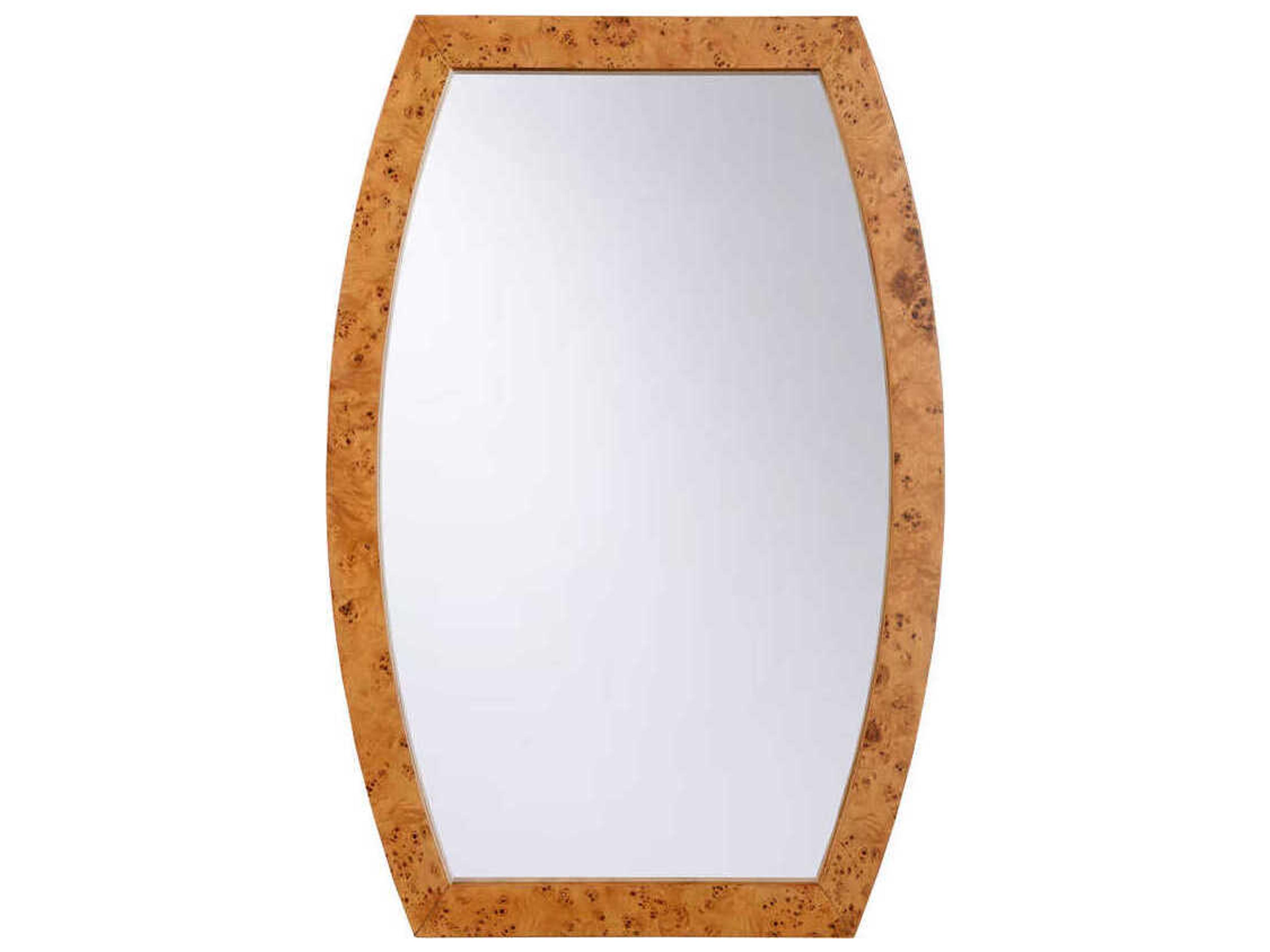 Hewett Dark Burlwood Rectangular Wall Mirror