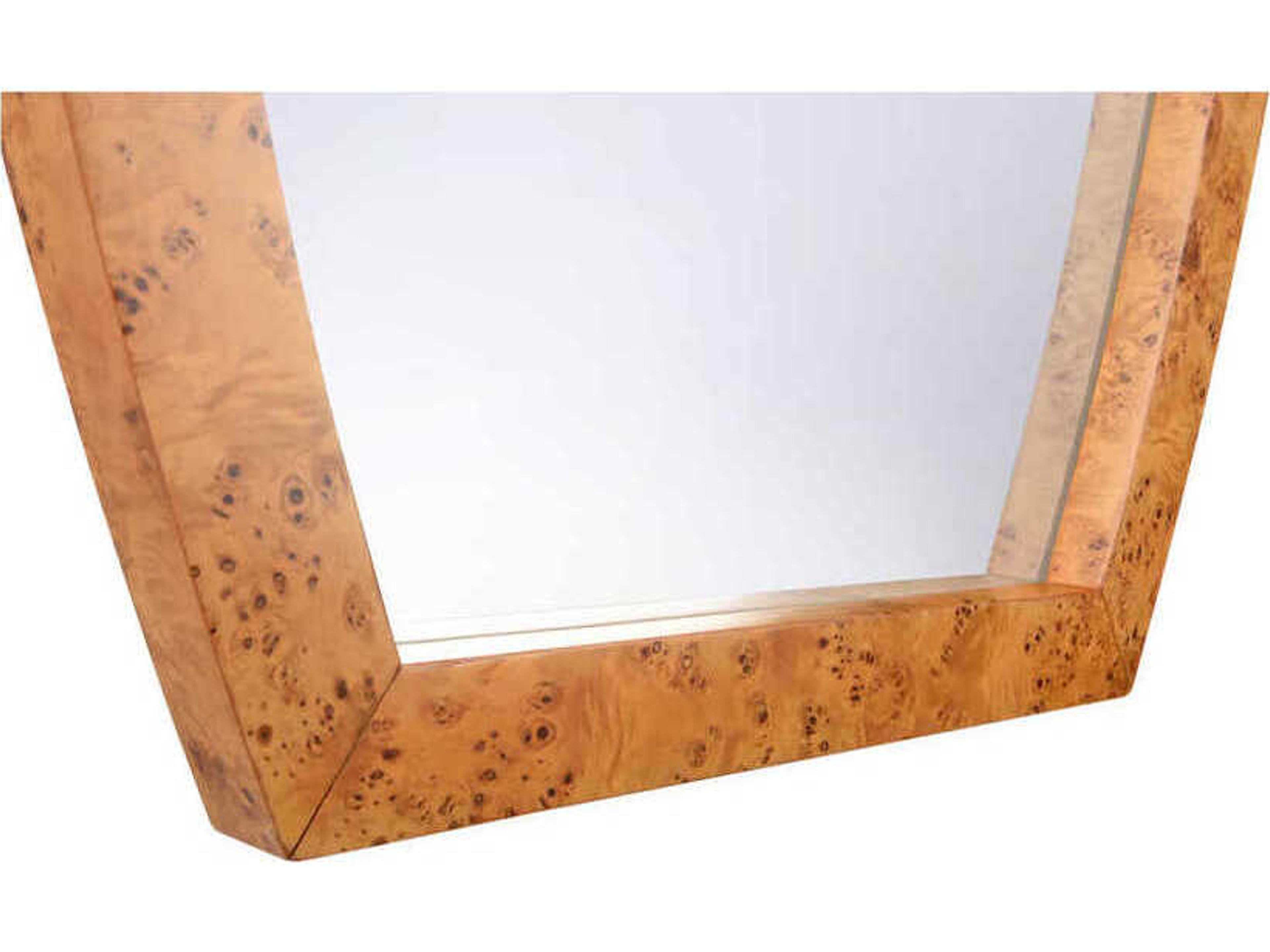 Chelsea House Hewett Dark Burlwood Rectangular Wall Mirror