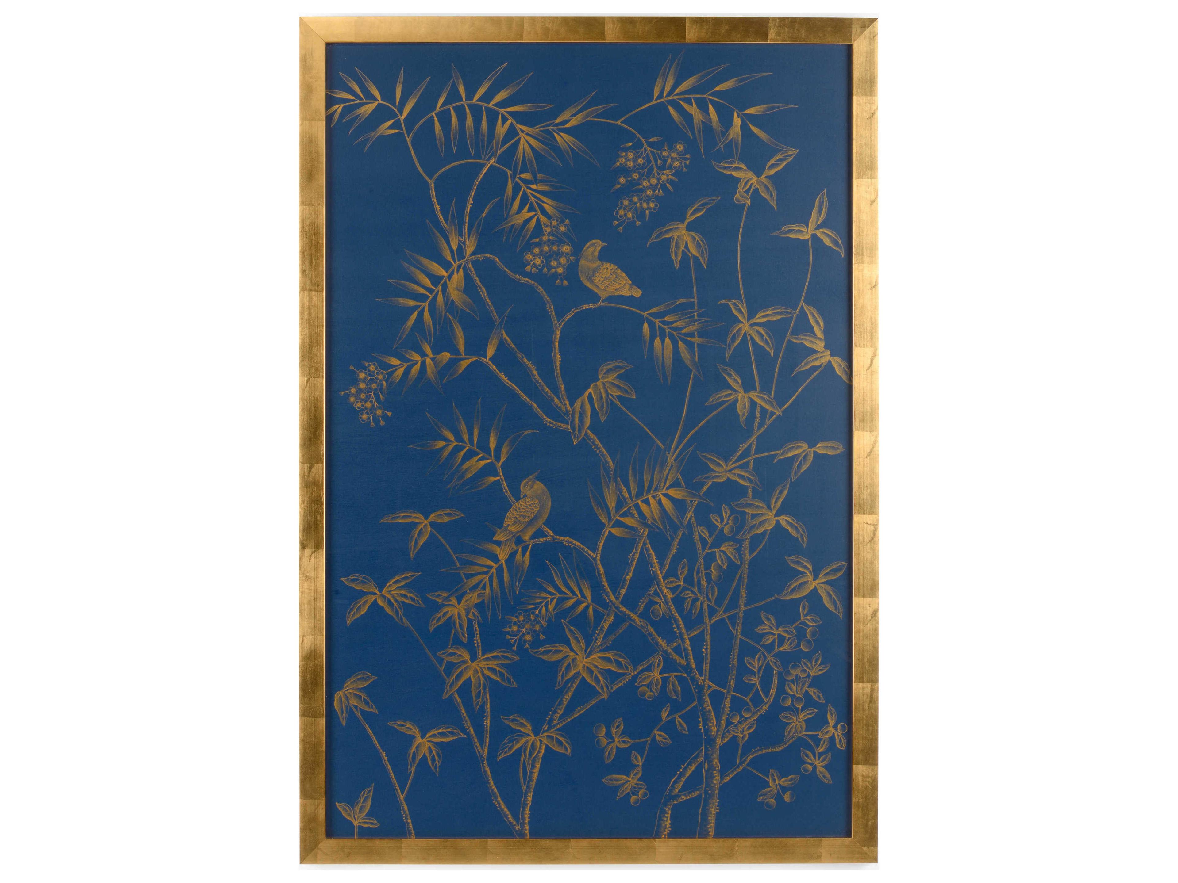 Gold Buckhead Panel On Blue A