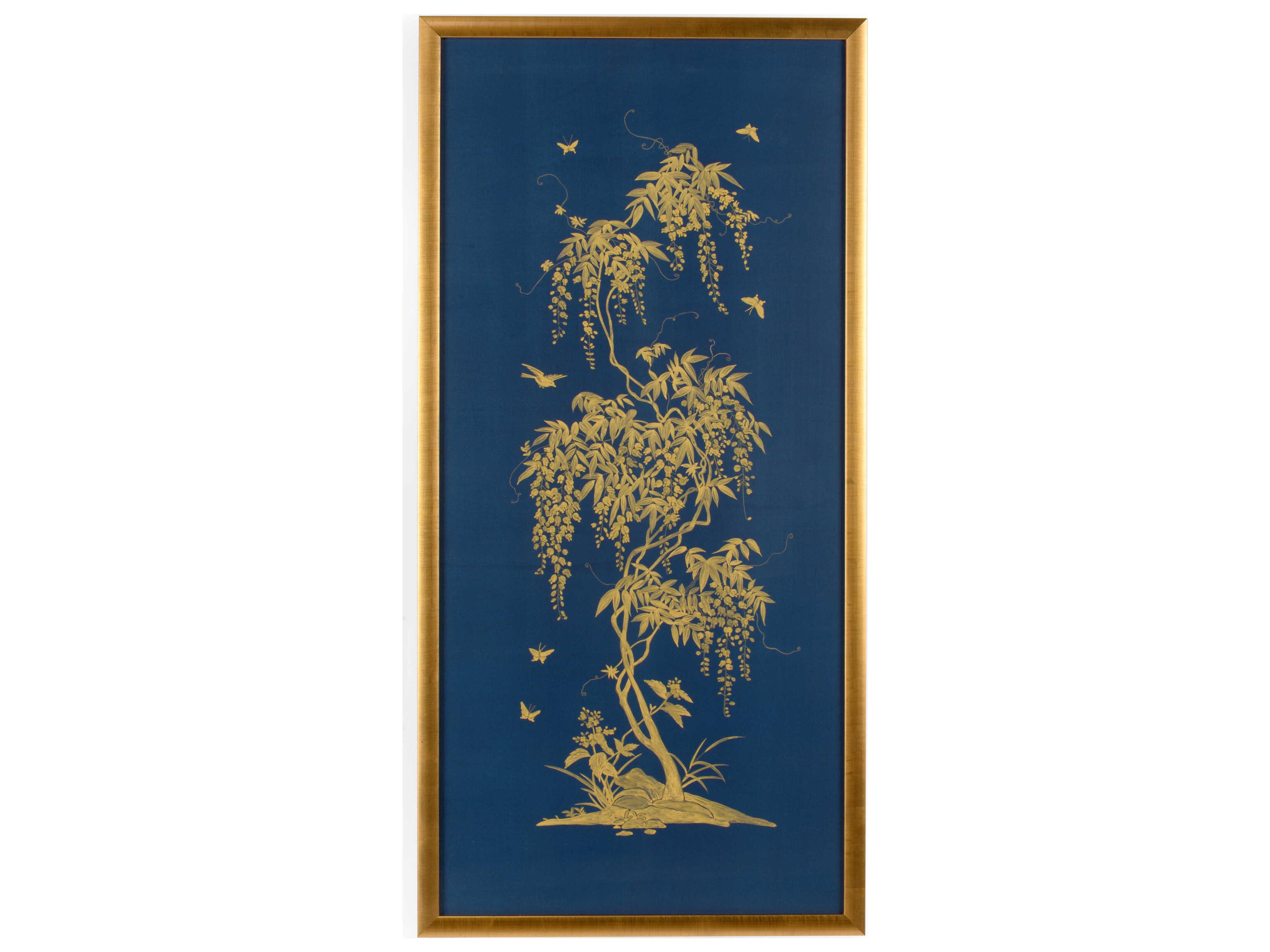 Chelsea House Gold Flowering Tree On Blue A