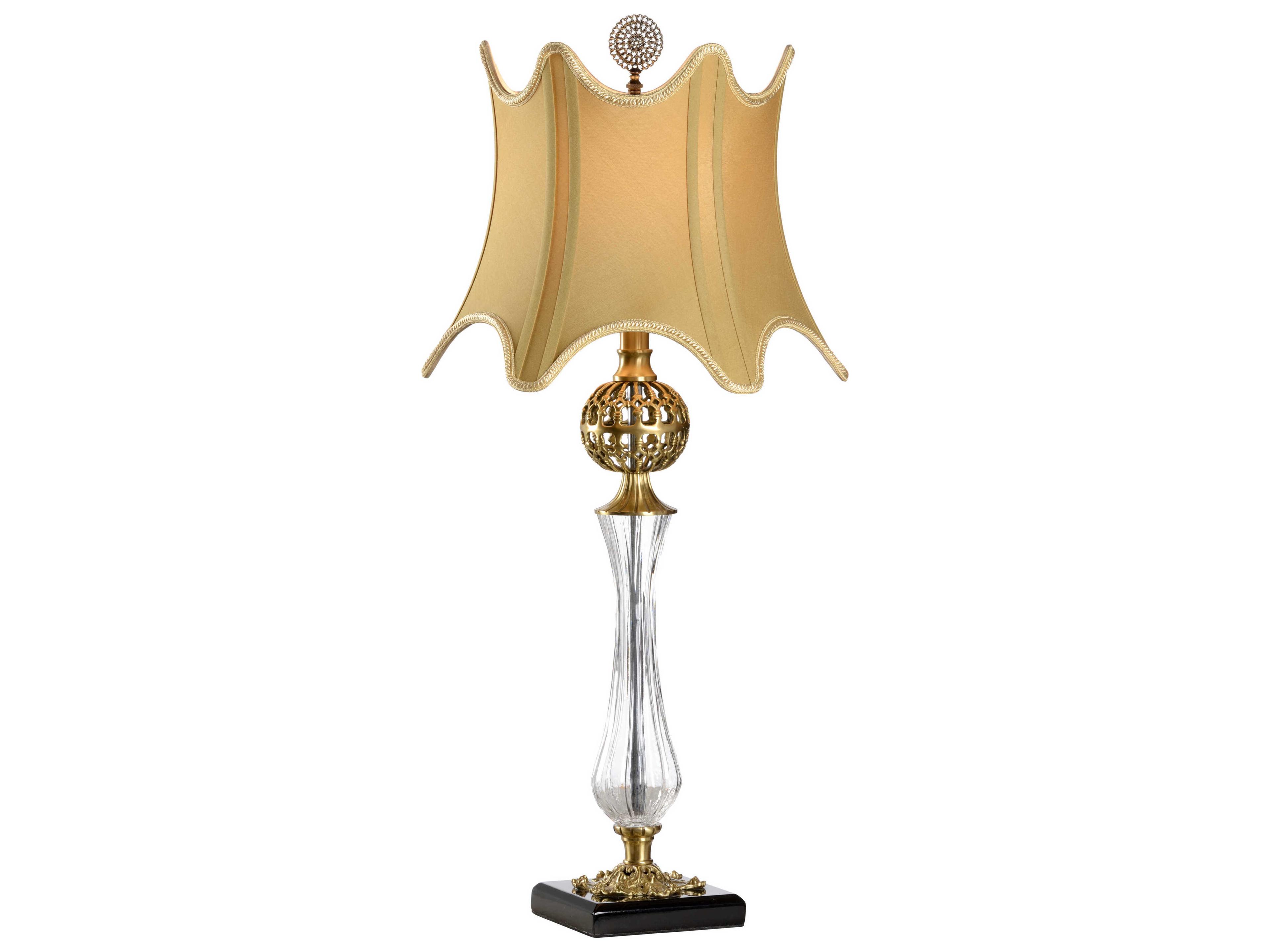 Daines Accent Gold Clear Table Lamp