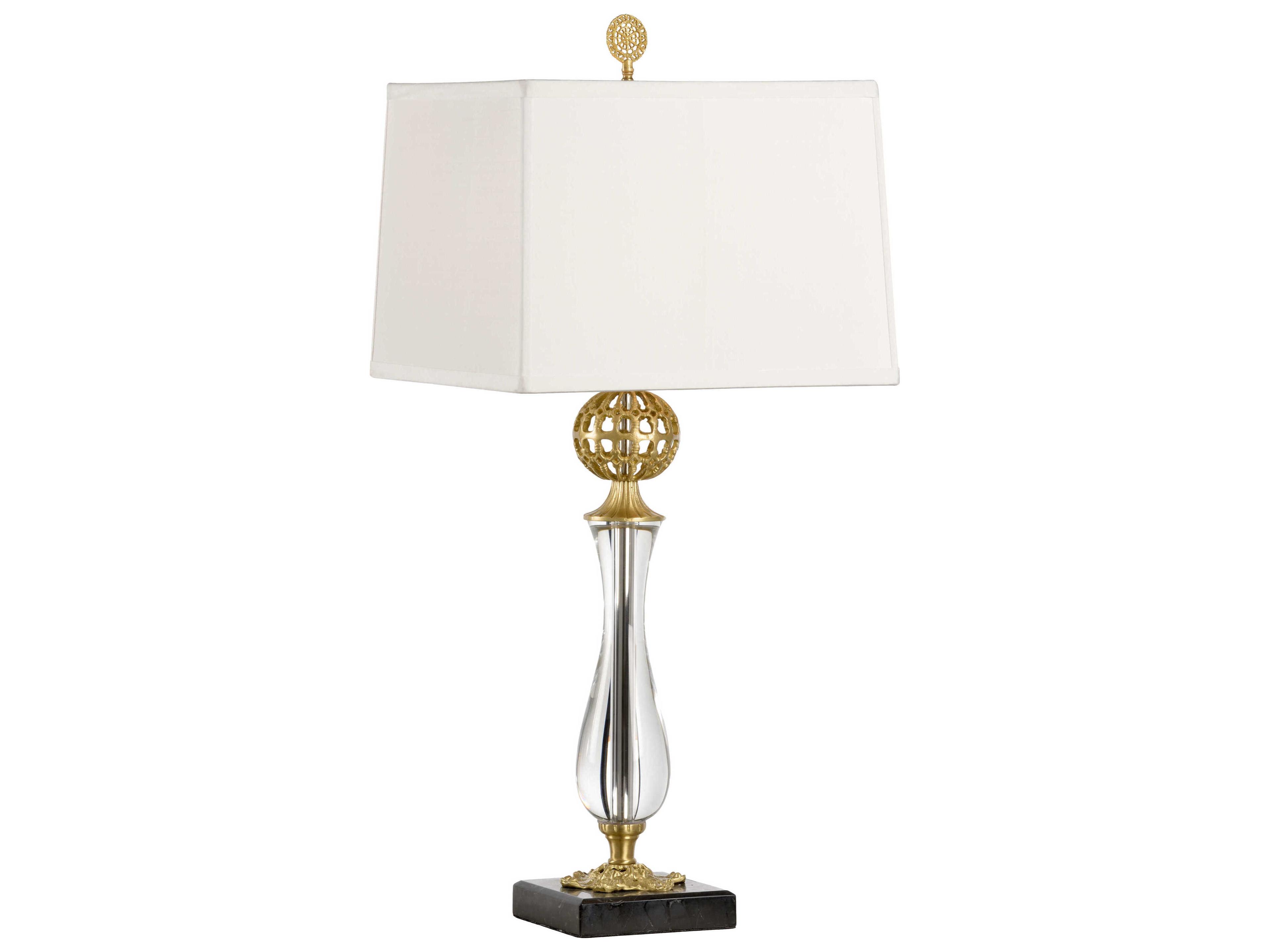 Daines Accent Gold Clear Crystal Table Lamp