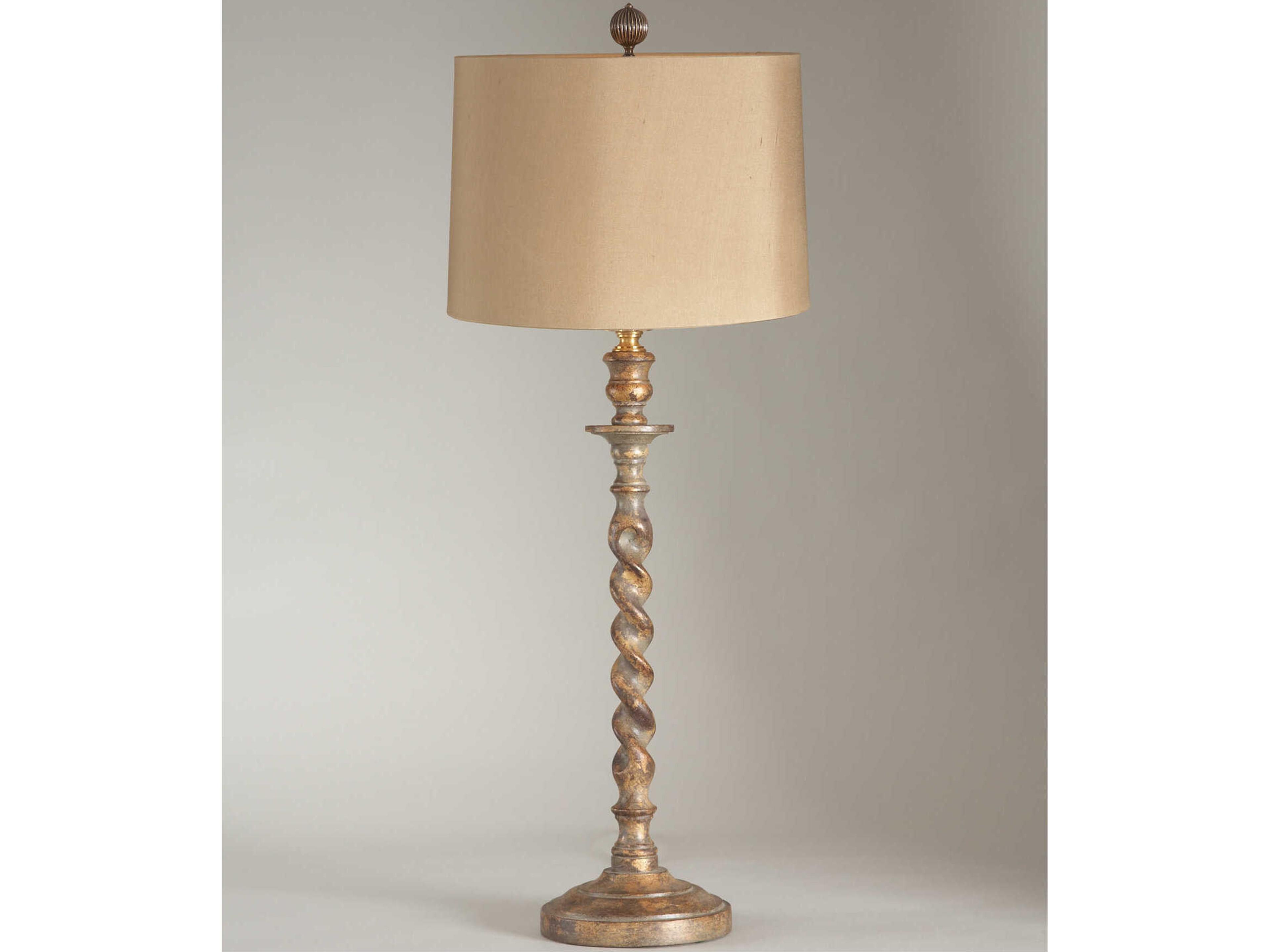 Chelsea House Bill Cain Barley Twist Gold Green Table Lamp
