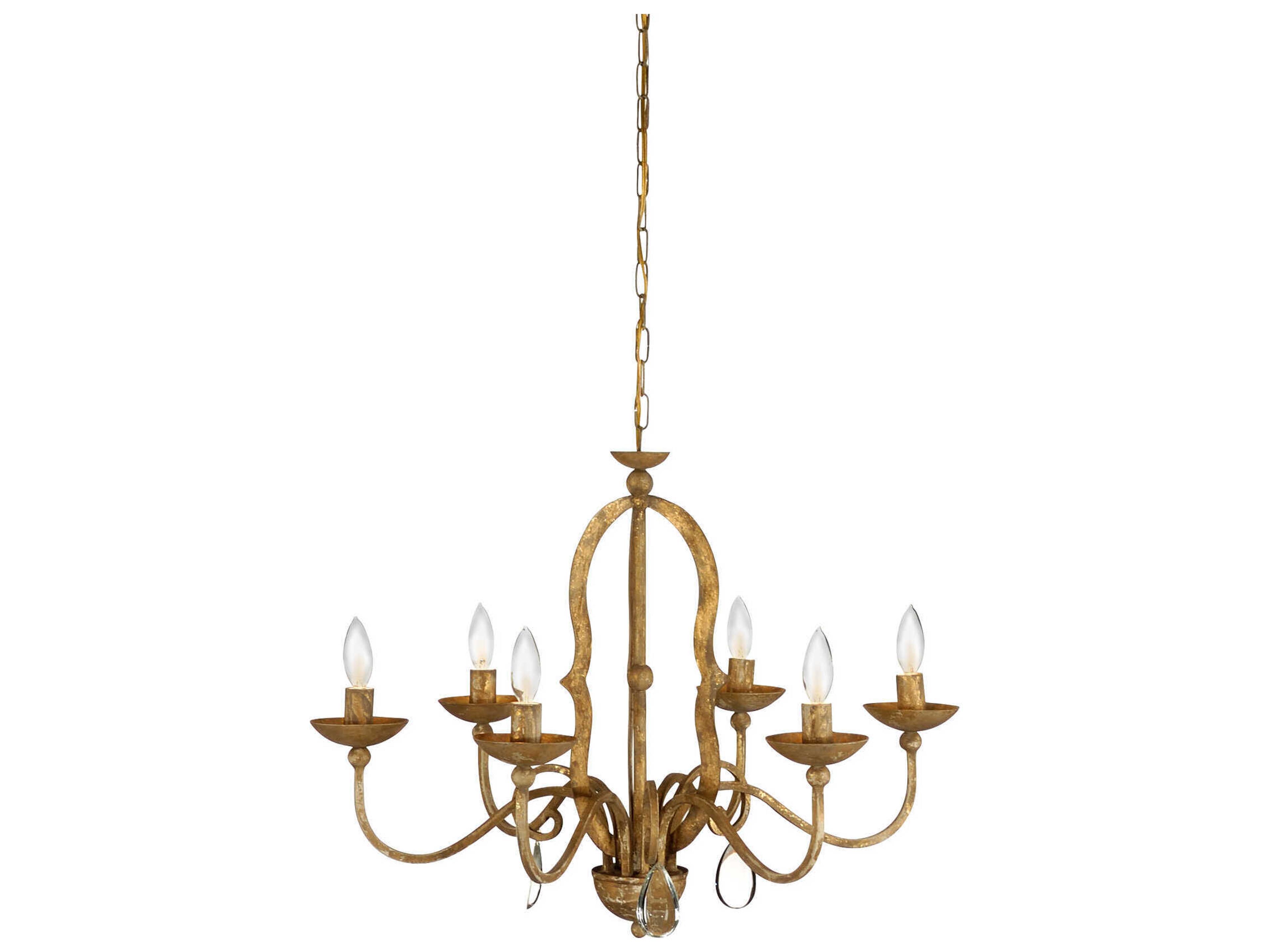 Bill Cain Gold Tiered Chandelier