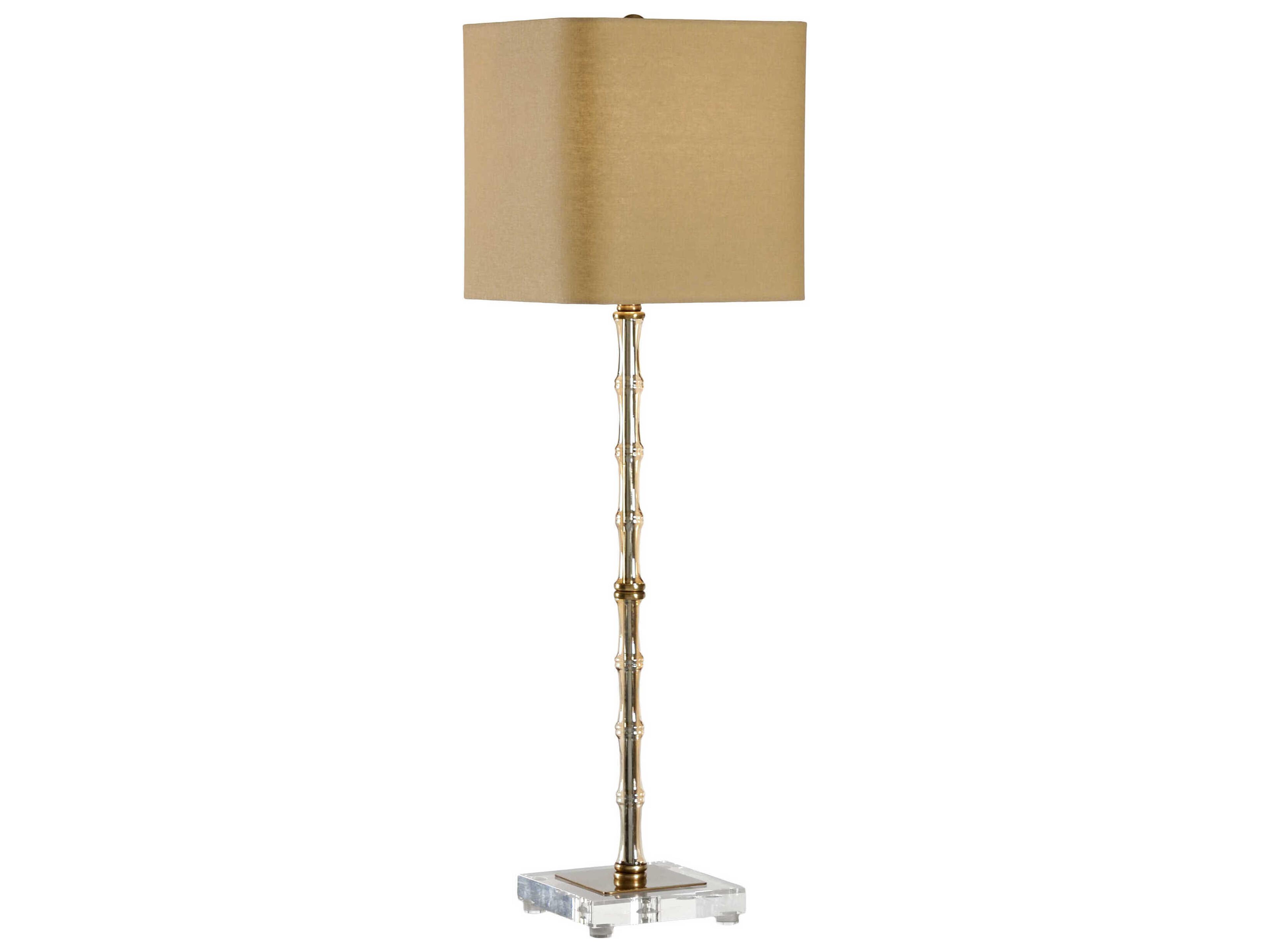 Chelsea House Bill Cain Phillips Bamboo Gold Nickel Table Lamp