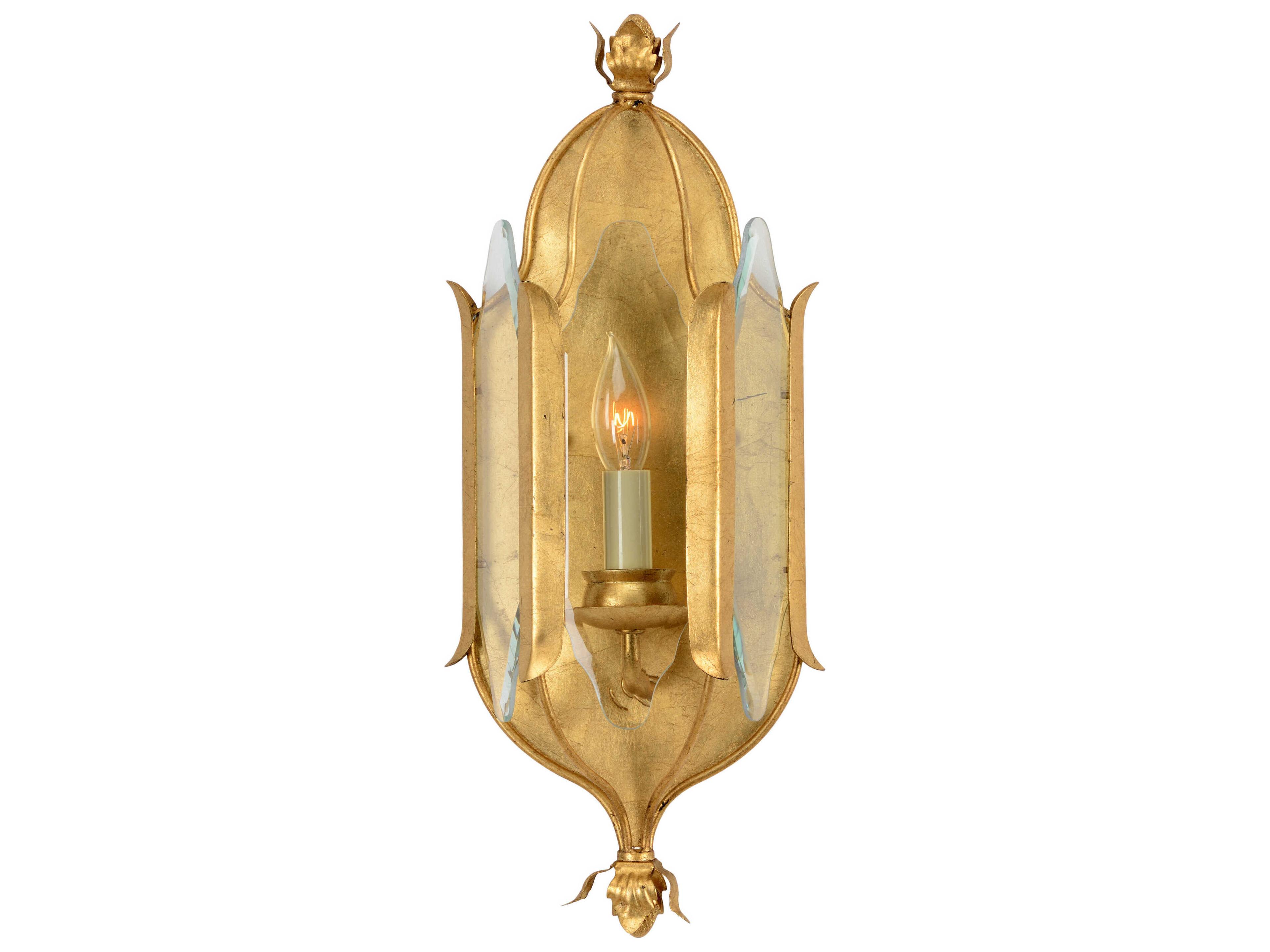 Gold Glass Wall Sconce