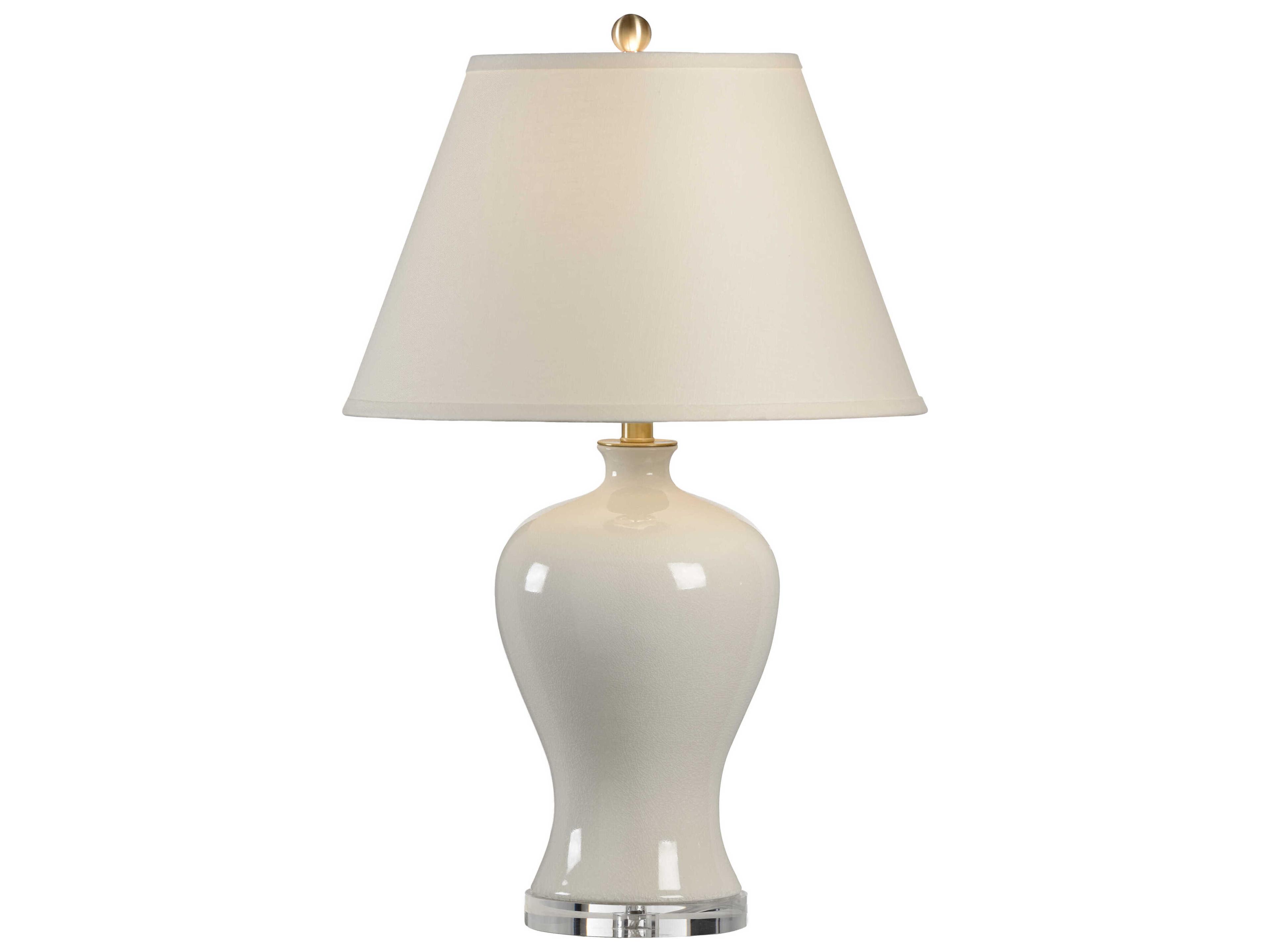 Columbus Vase White Table Lamp - Cream