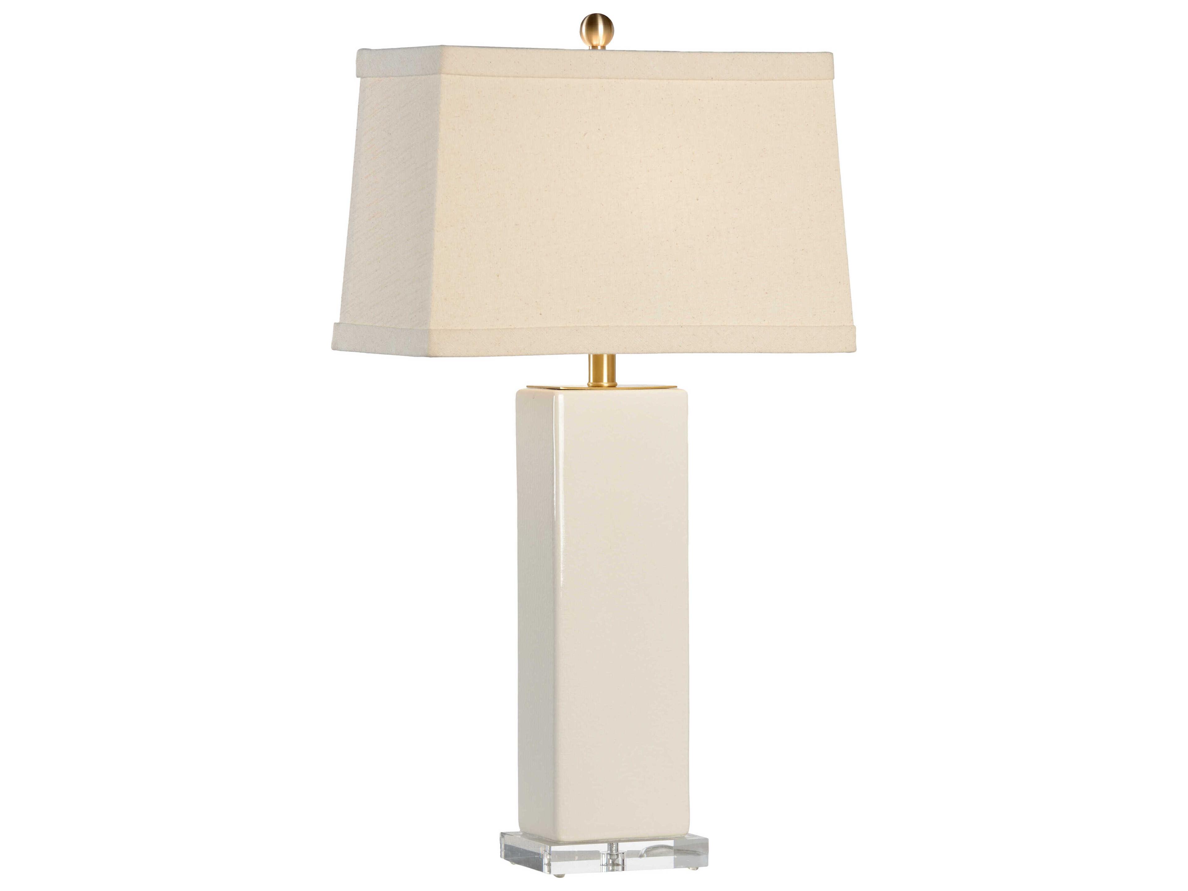 Becker Vase White Gold Table Lamp - Cream