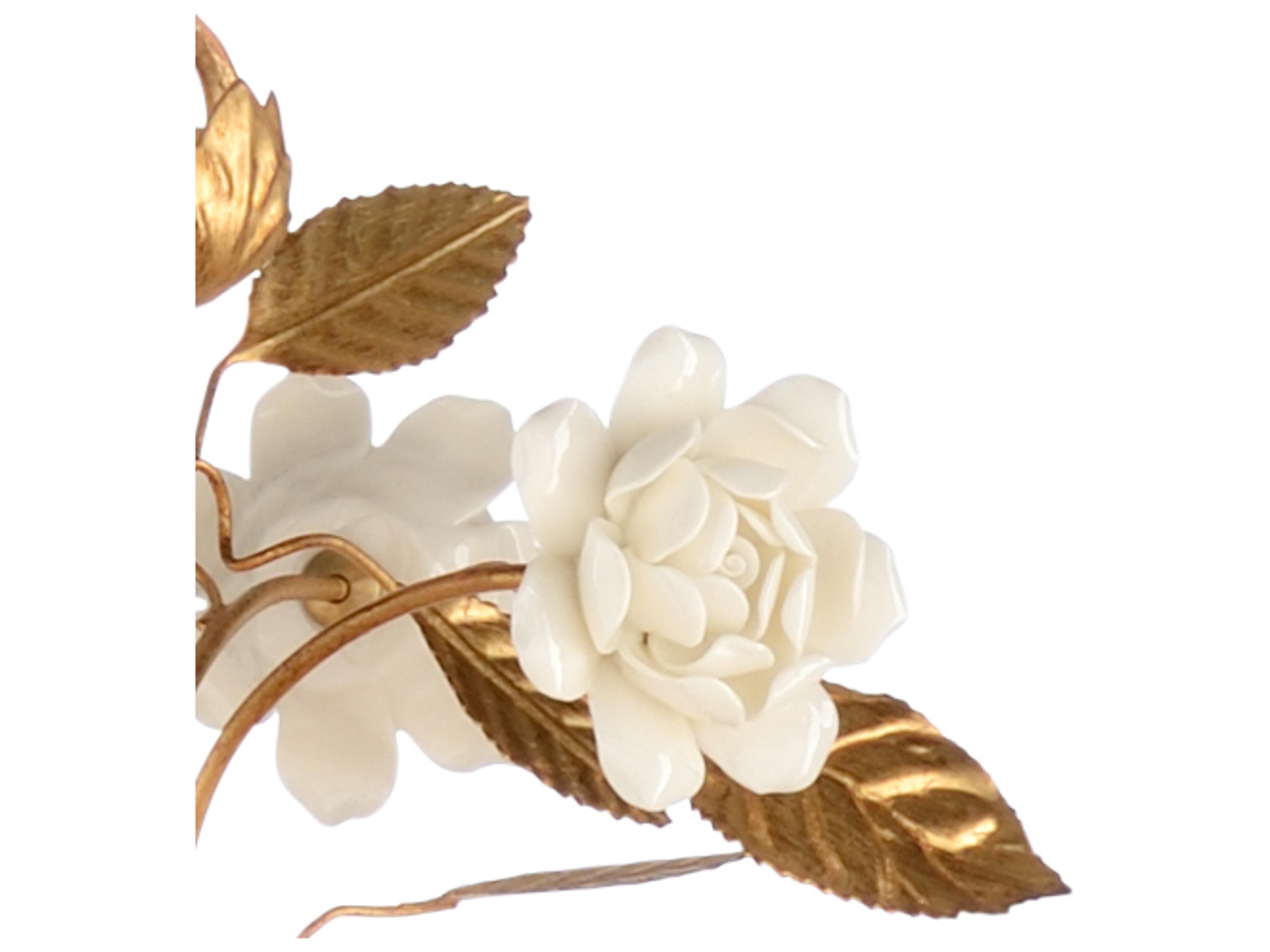 Chelsea House Gold White Tiered Chandelier