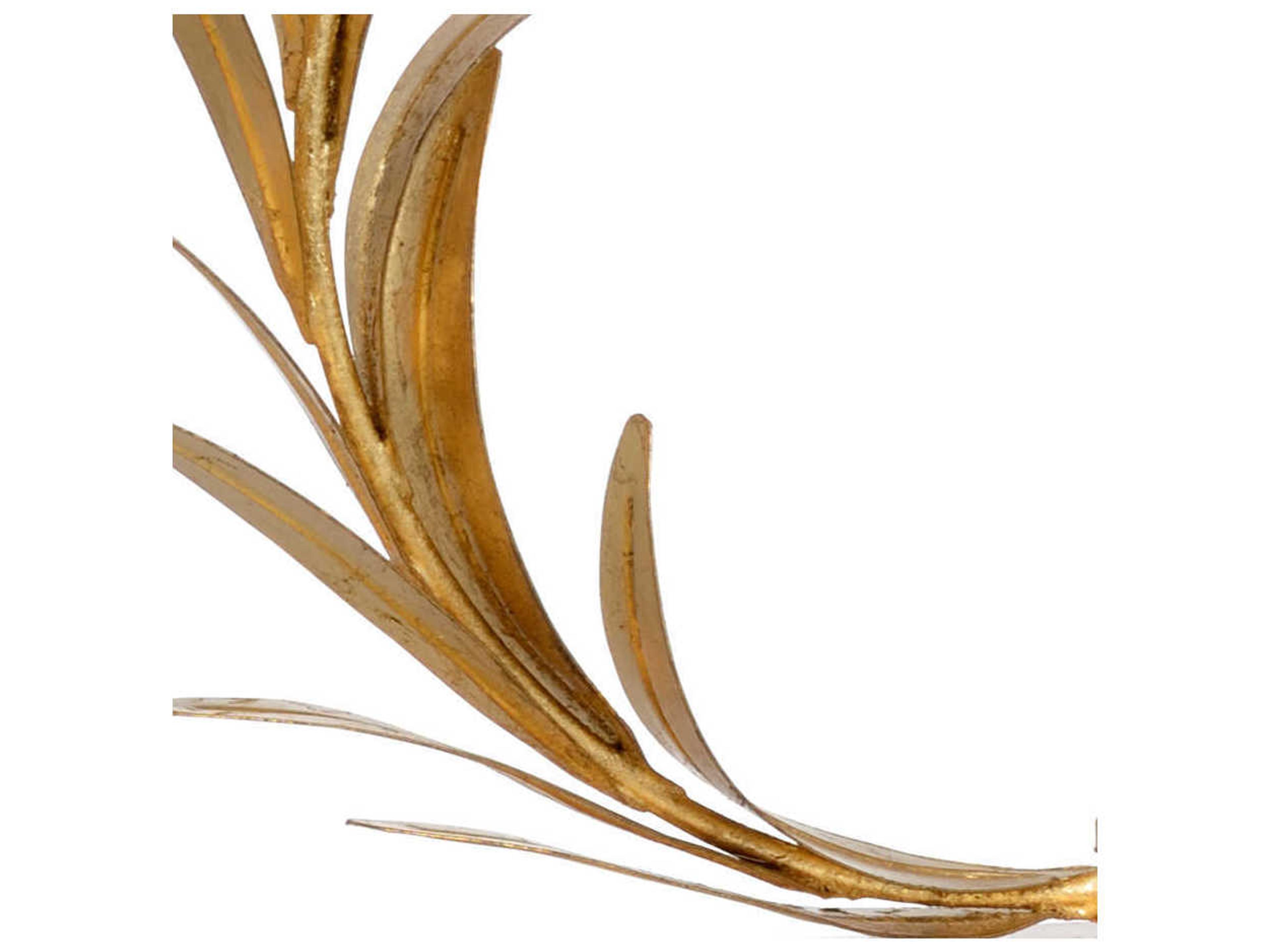 Chelsea House Crystal Antique Gold Leaf Clear Buffet Lamp