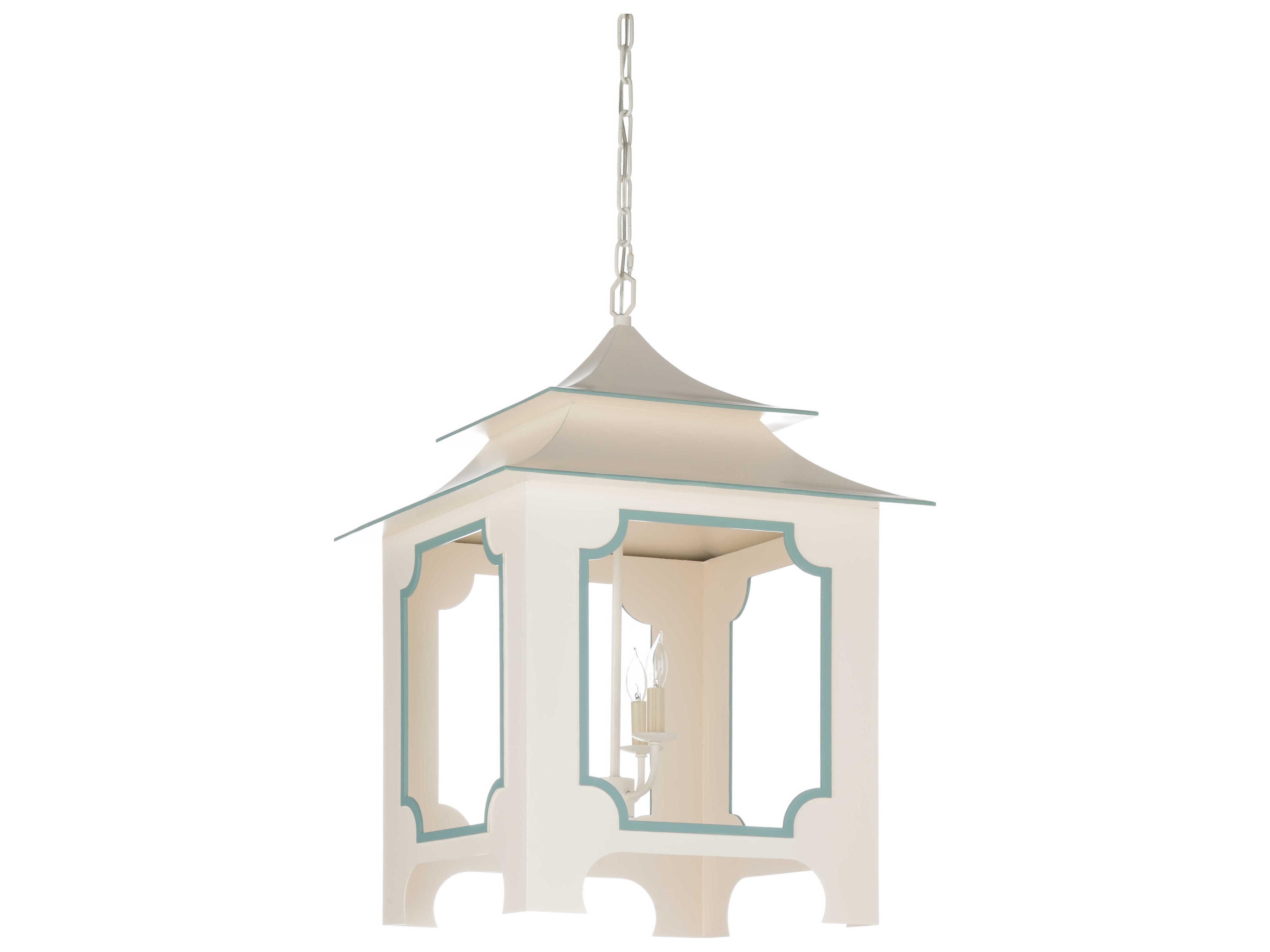 Claire Bell Tole Pagoda Lantern - (Lg) - Cream