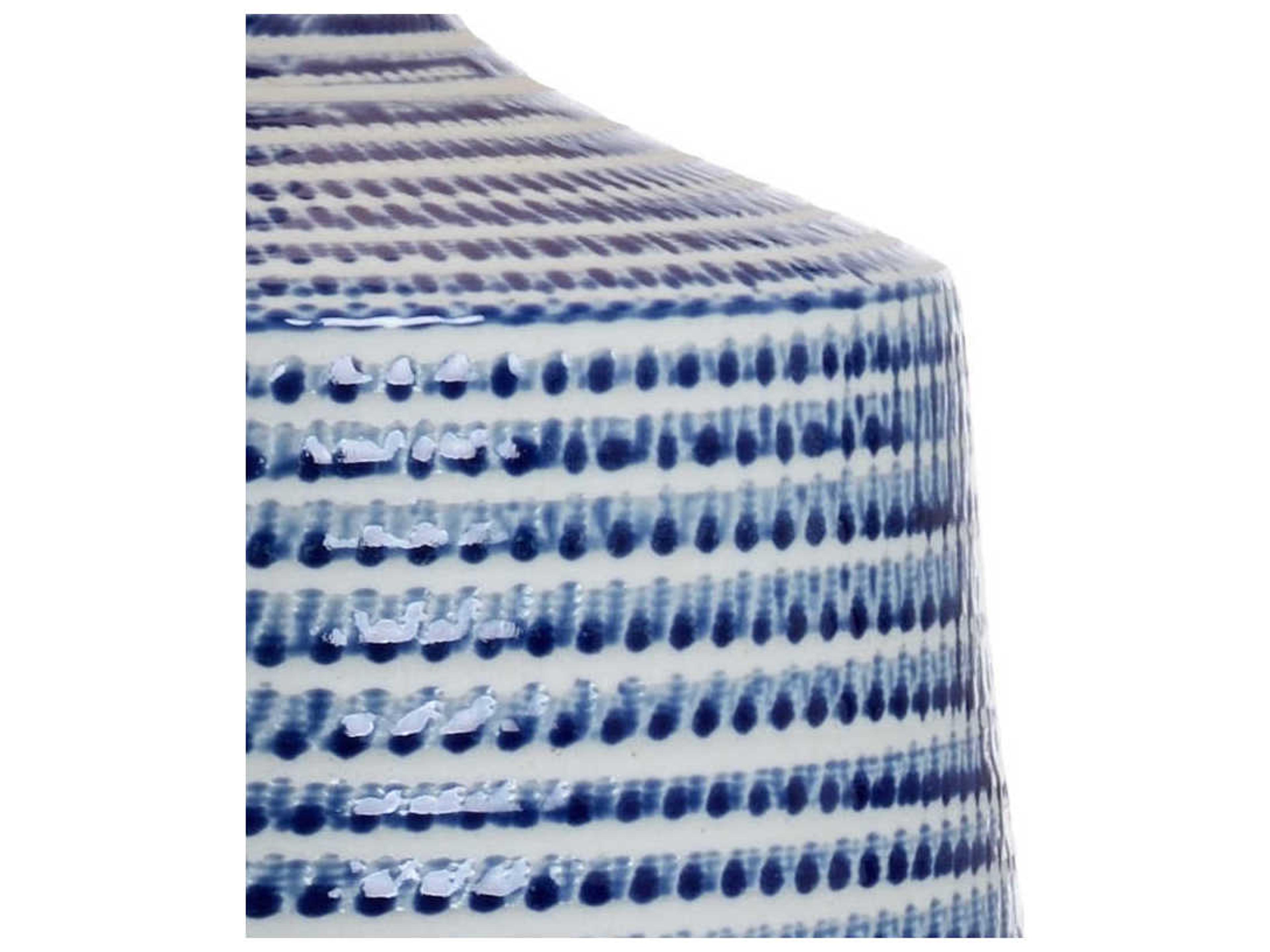 Chelsea House Blue White Glaze Antique Gold Leaf Buffet Lamp