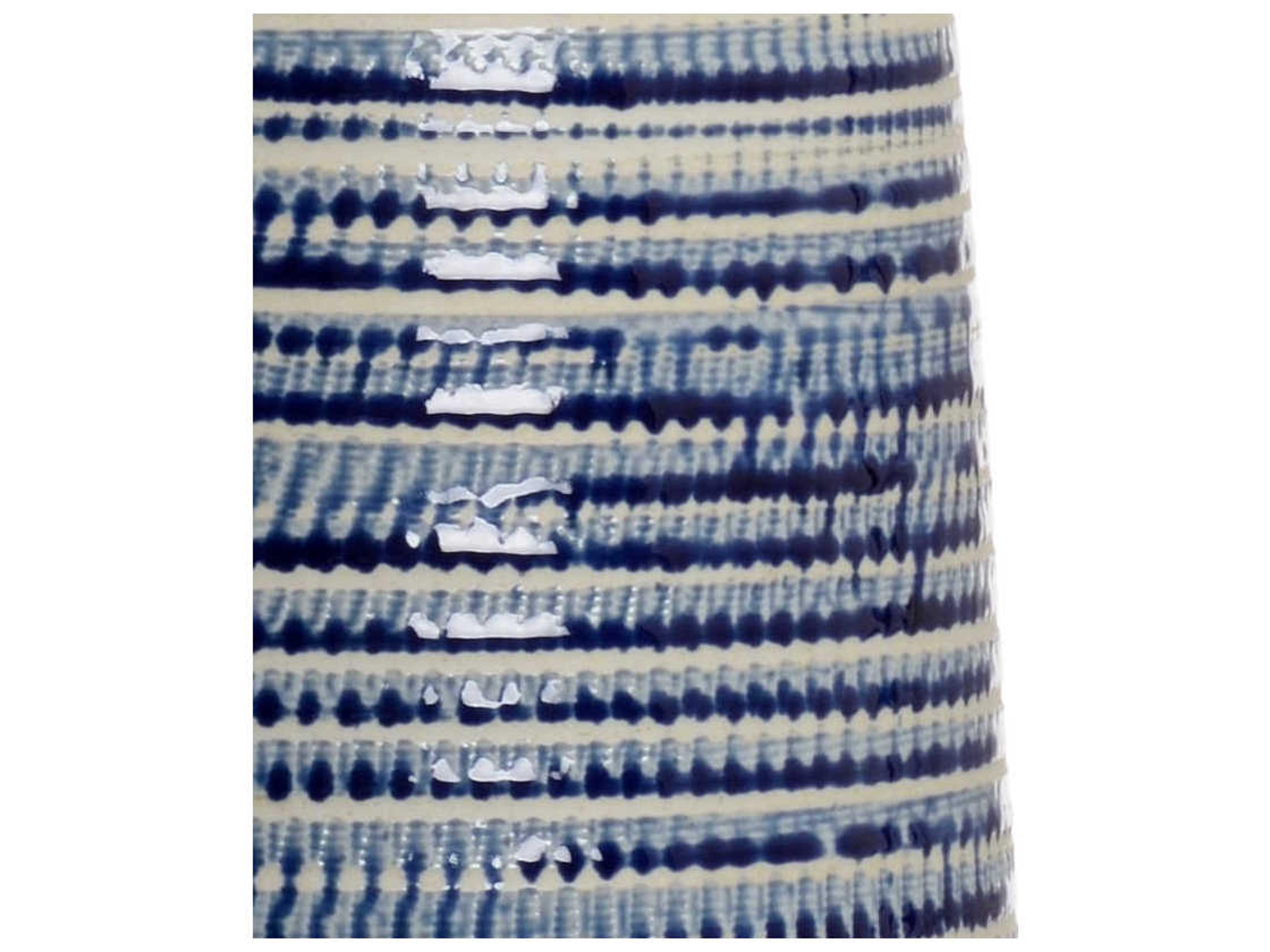 Chelsea House Blue White Glaze Antique Gold Leaf Buffet Lamp